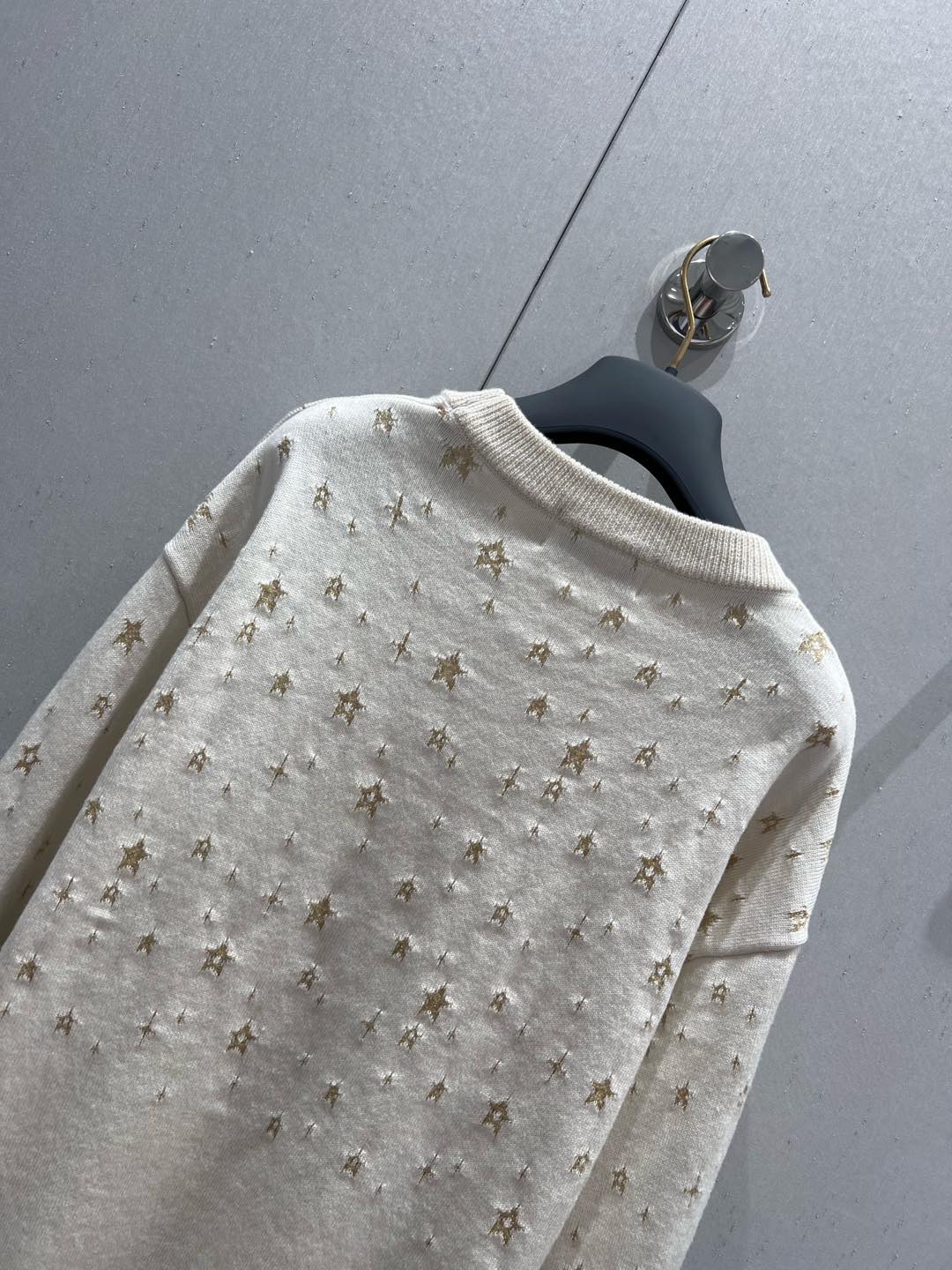 CD Star Sweater Beige Cashmere Jacquard 209709