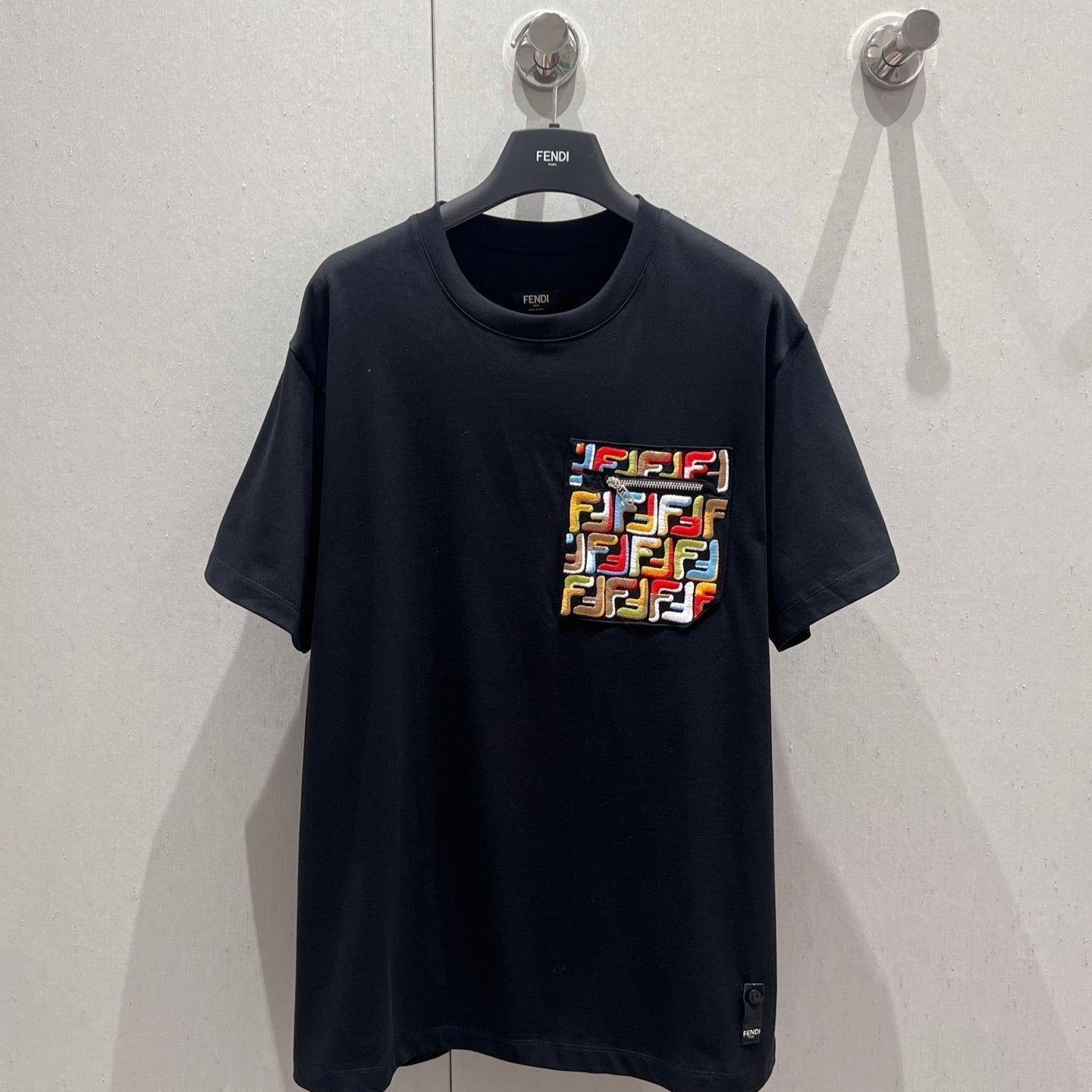 Fendi 25 Short-sleeved T-shirt Black Cotton 213514