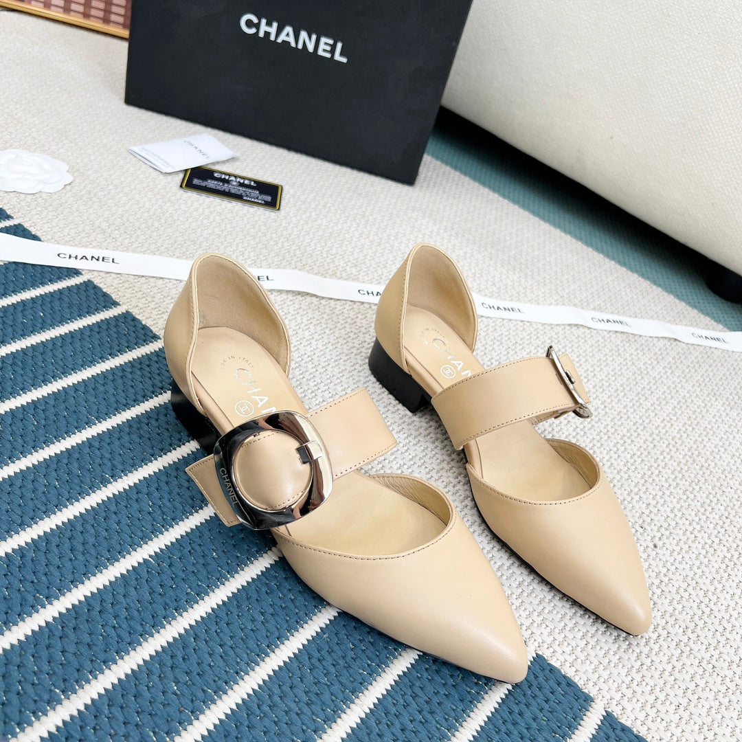 CC 26s Slingback Flat Beige Sheepskin 867769