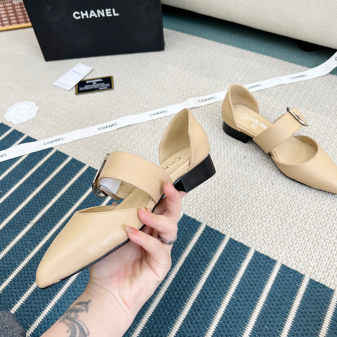 CC 26s Slingback Flat Beige Sheepskin 867769