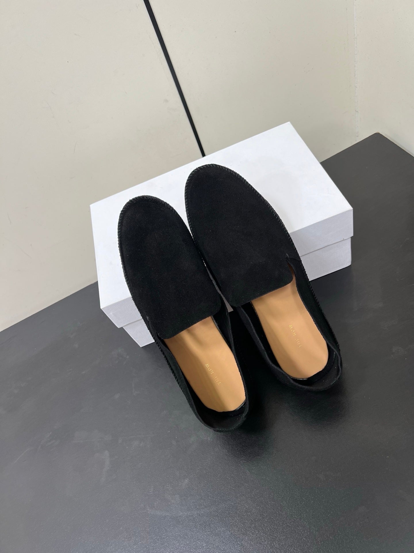 The Row Tyler Loafer Black Suede 340031