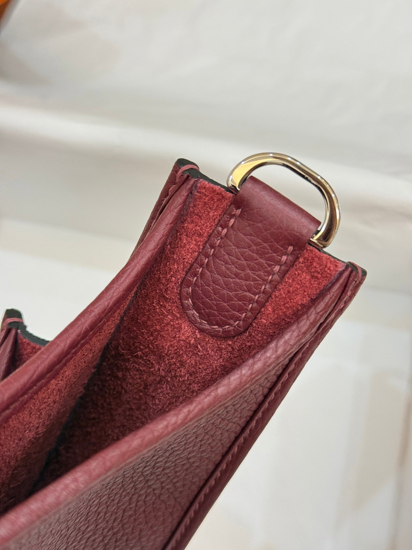 HM Evelyne 23cm Bordeaux Wine Red Togo Leather 281212