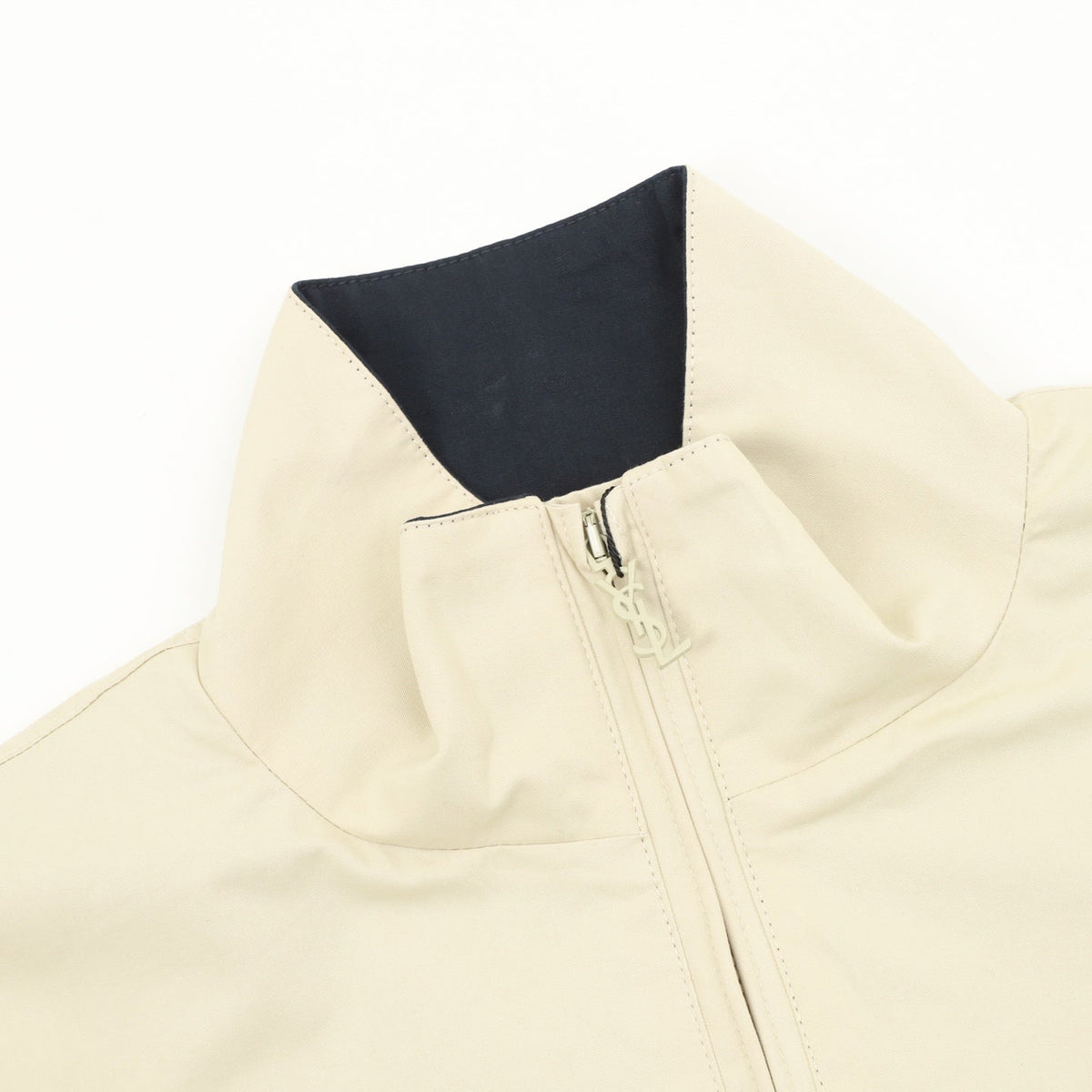 YSL 26s Track Jacket Beige Nayy Blue Stripe Men