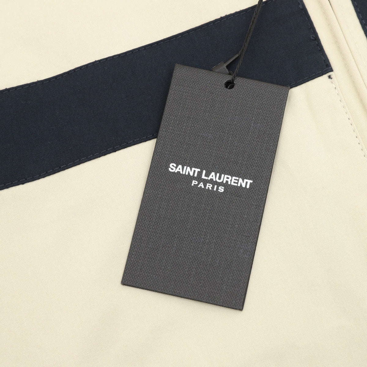 YSL 26s Track Jacket Beige Nayy Blue Stripe Men