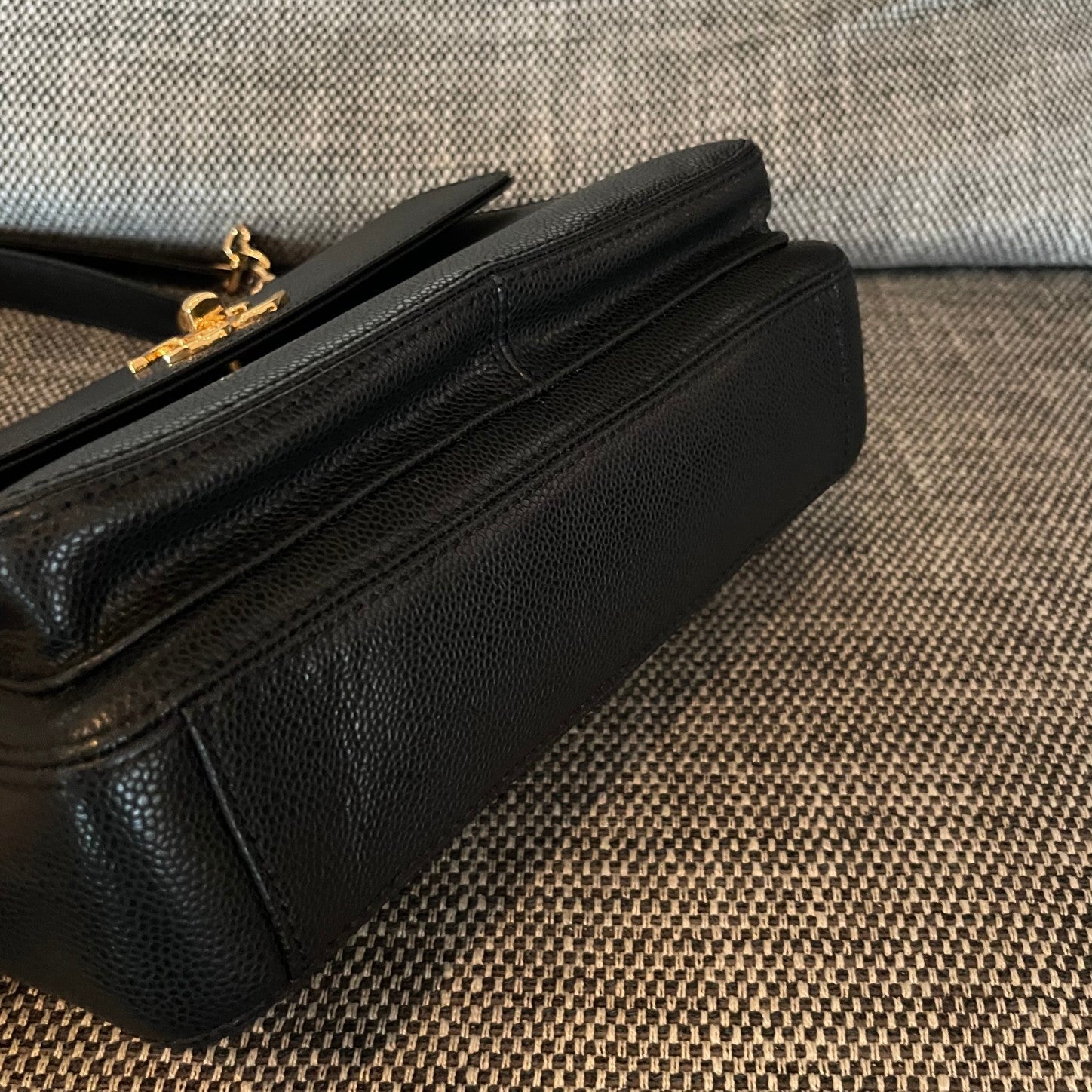 CC 26s Pocket Tote Bag Black Lambskin