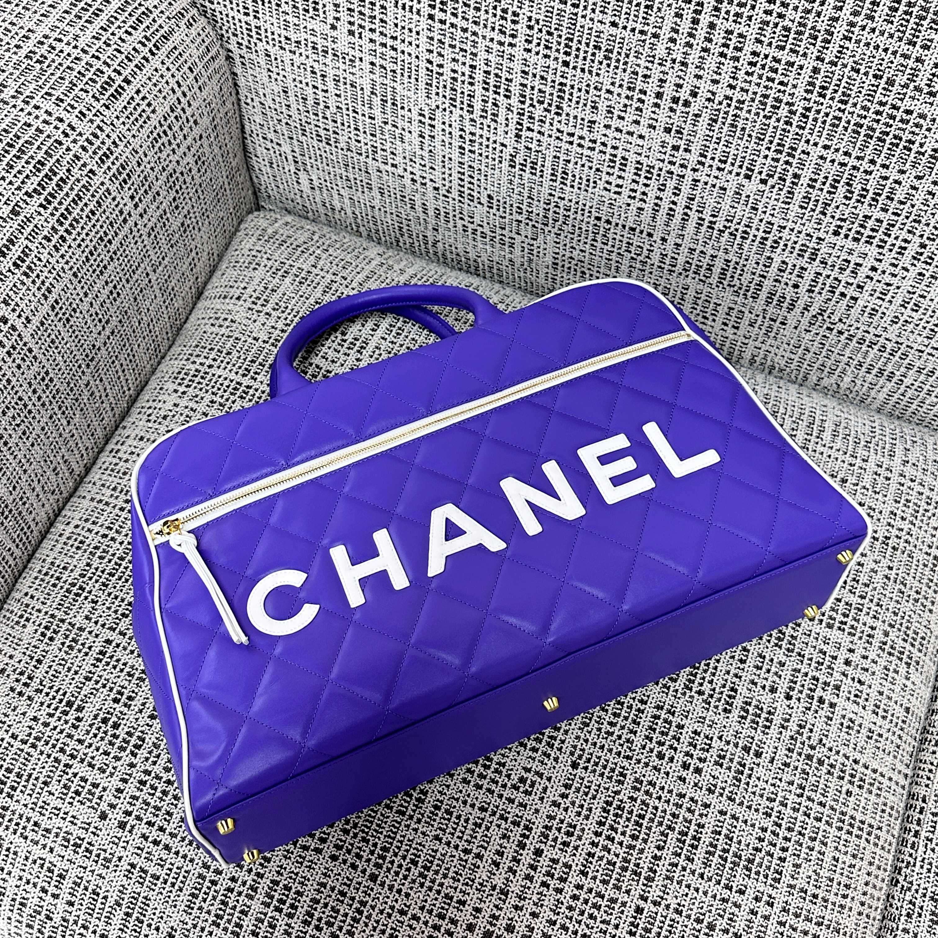 CC 1995 Bowling Duffle Bag 46cm Purple Lambskin