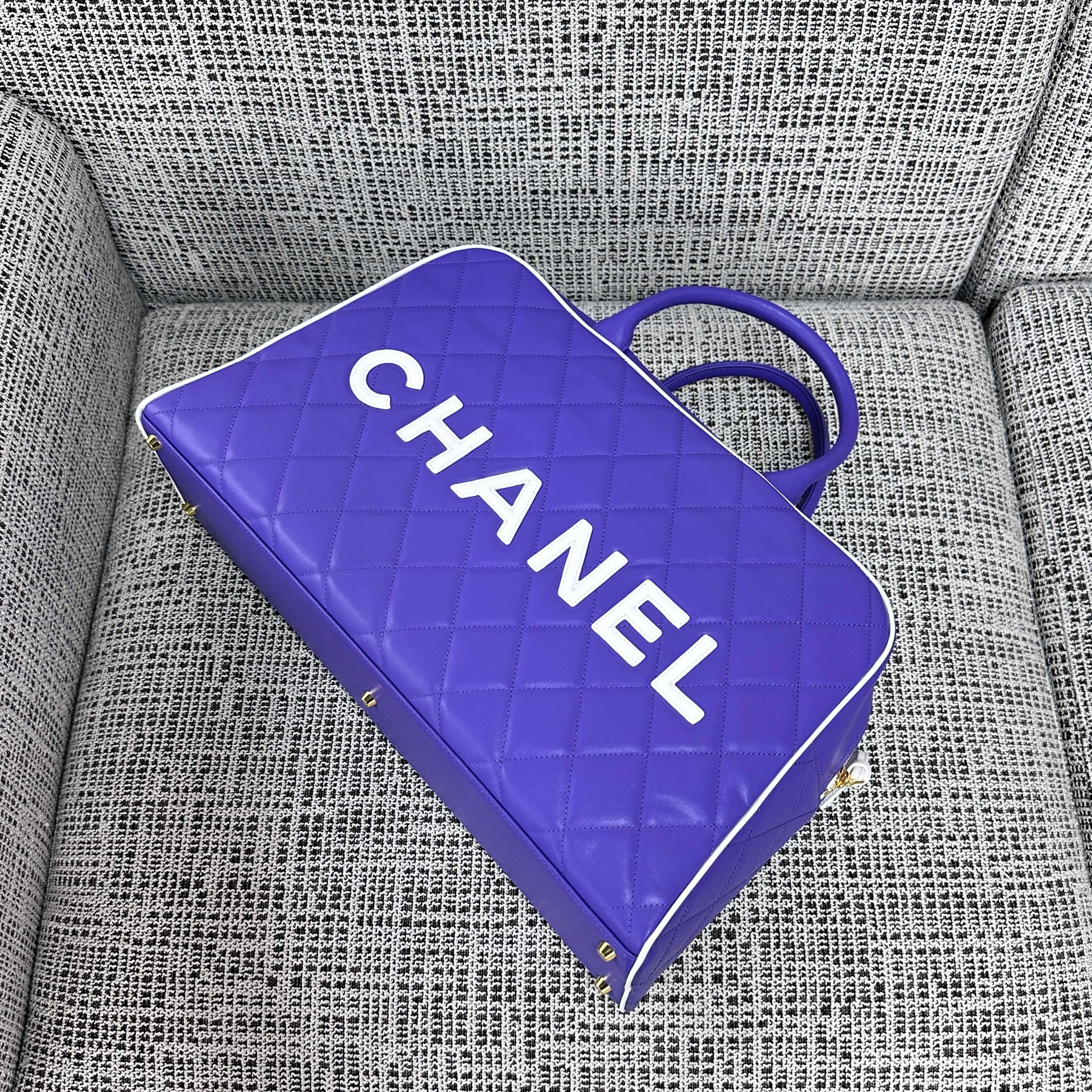CC 1995 Bowling Duffle Bag 46cm Purple Lambskin