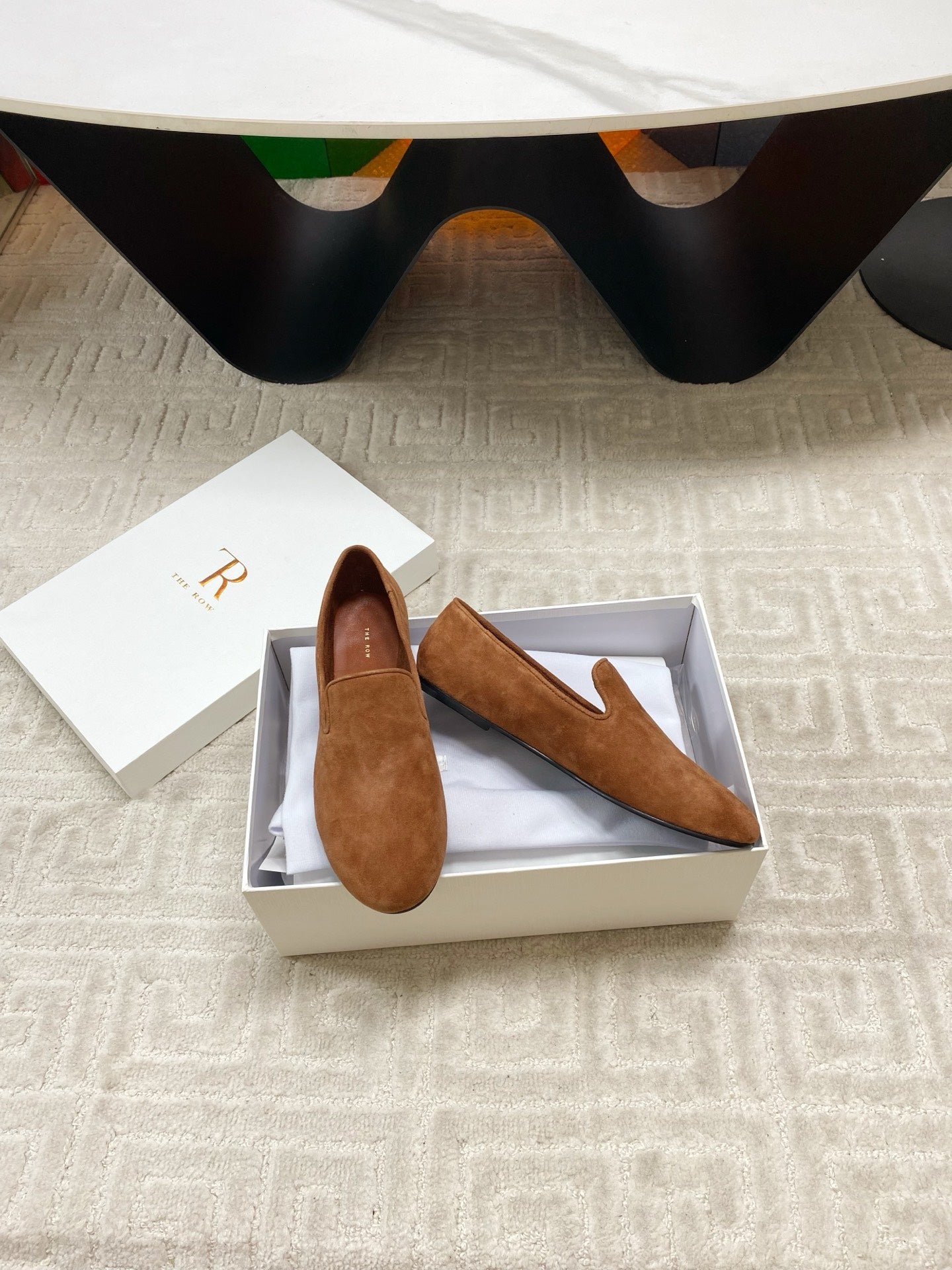 The Row 2025 Tipi Loafer Brown Suede 541528