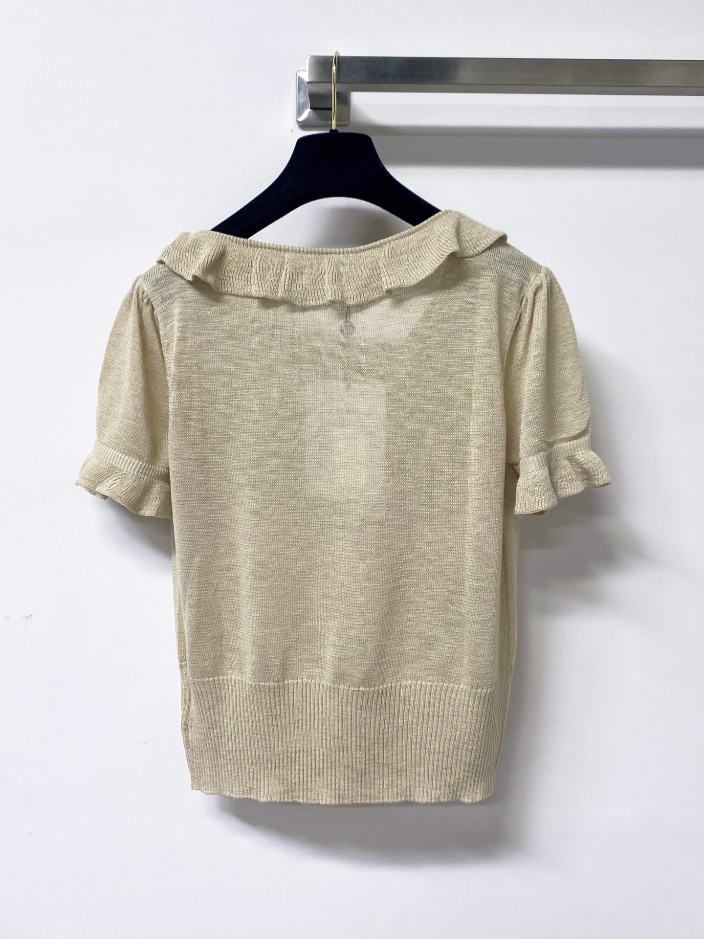 Chanel 26s Sleeveless Polo Knit Top Style 1141