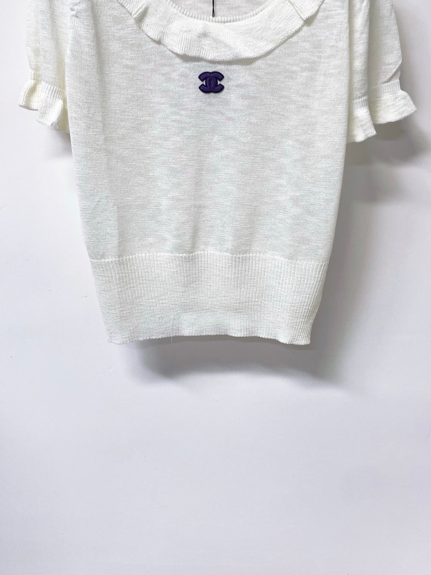 Chanel 26s Sleeveless Polo Knit Top Style 1140