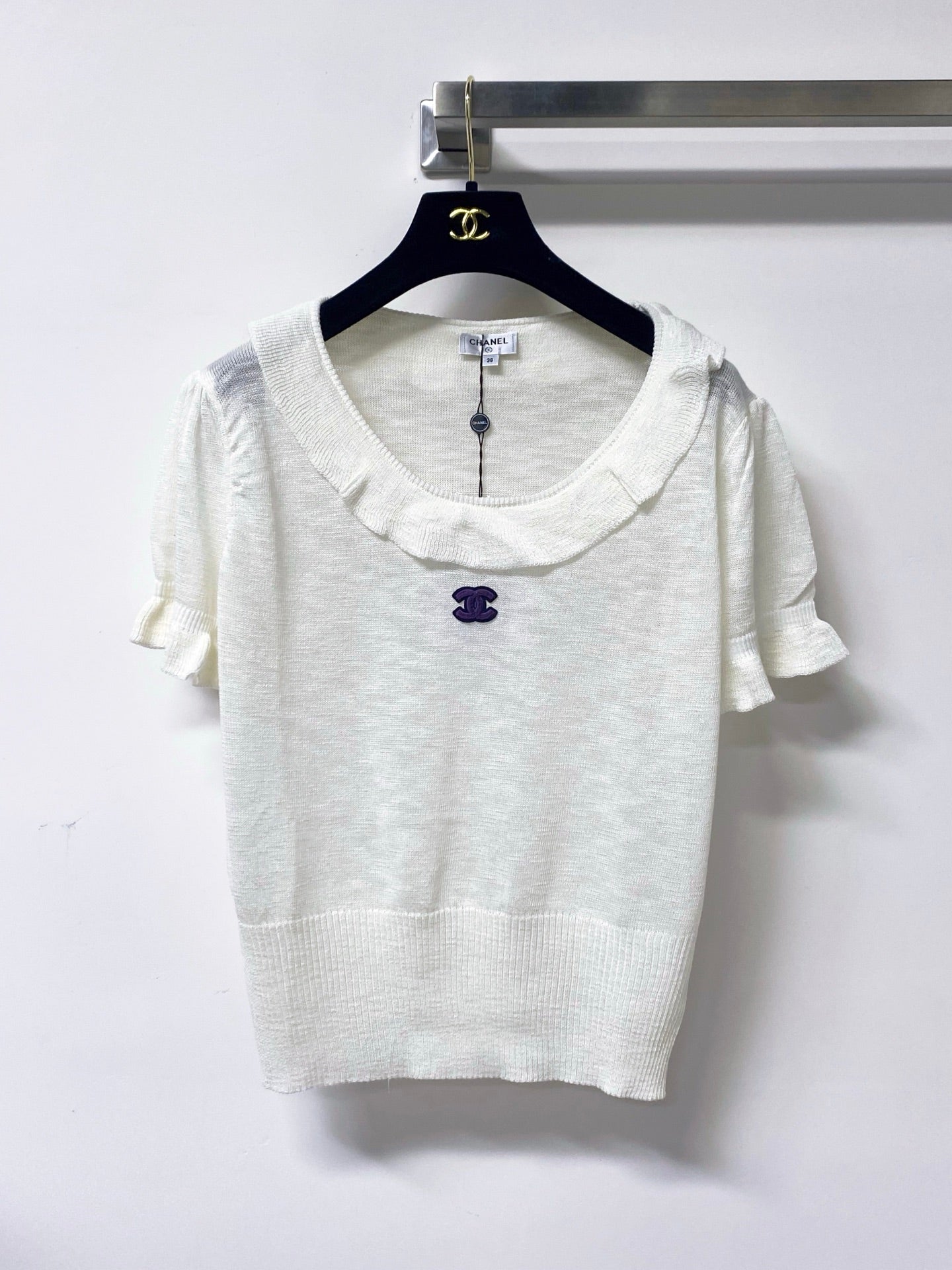 Chanel 26s Sleeveless Polo Knit Top Style 1140