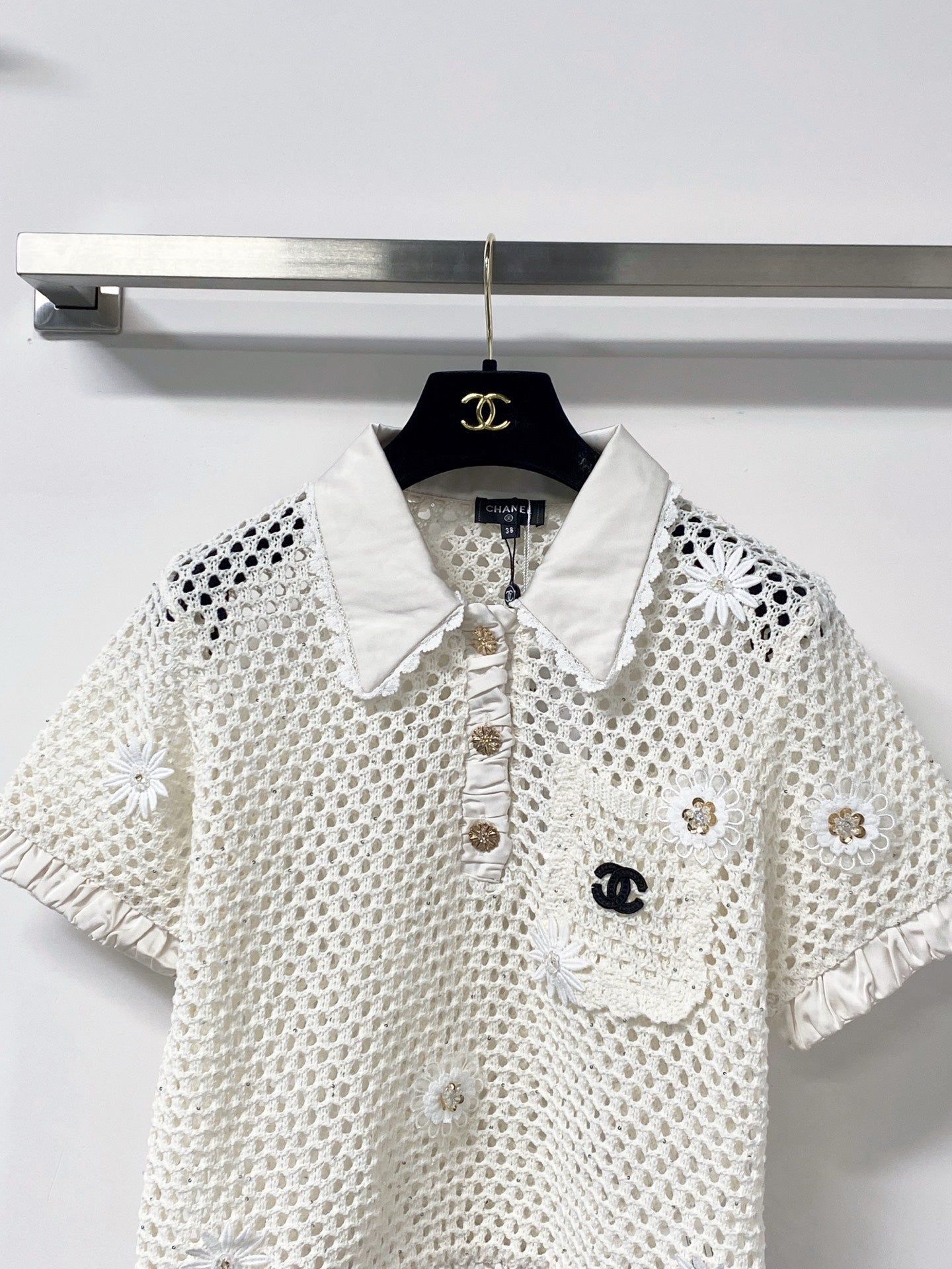 CC 26s New Short-Sleeved Shirt Cream Wool 413368