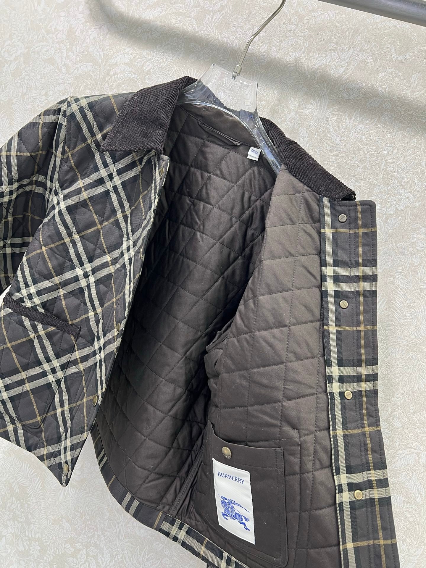 Burberry 25 Quilted Cropped Jacket Multicolor Cotton