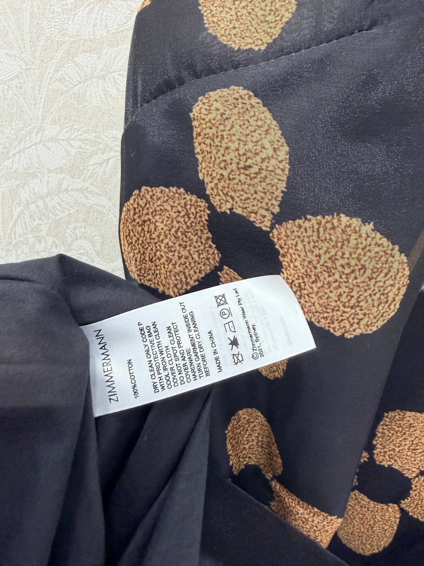 Zimmermann French Couture Floral Gown Black Cotton 347347