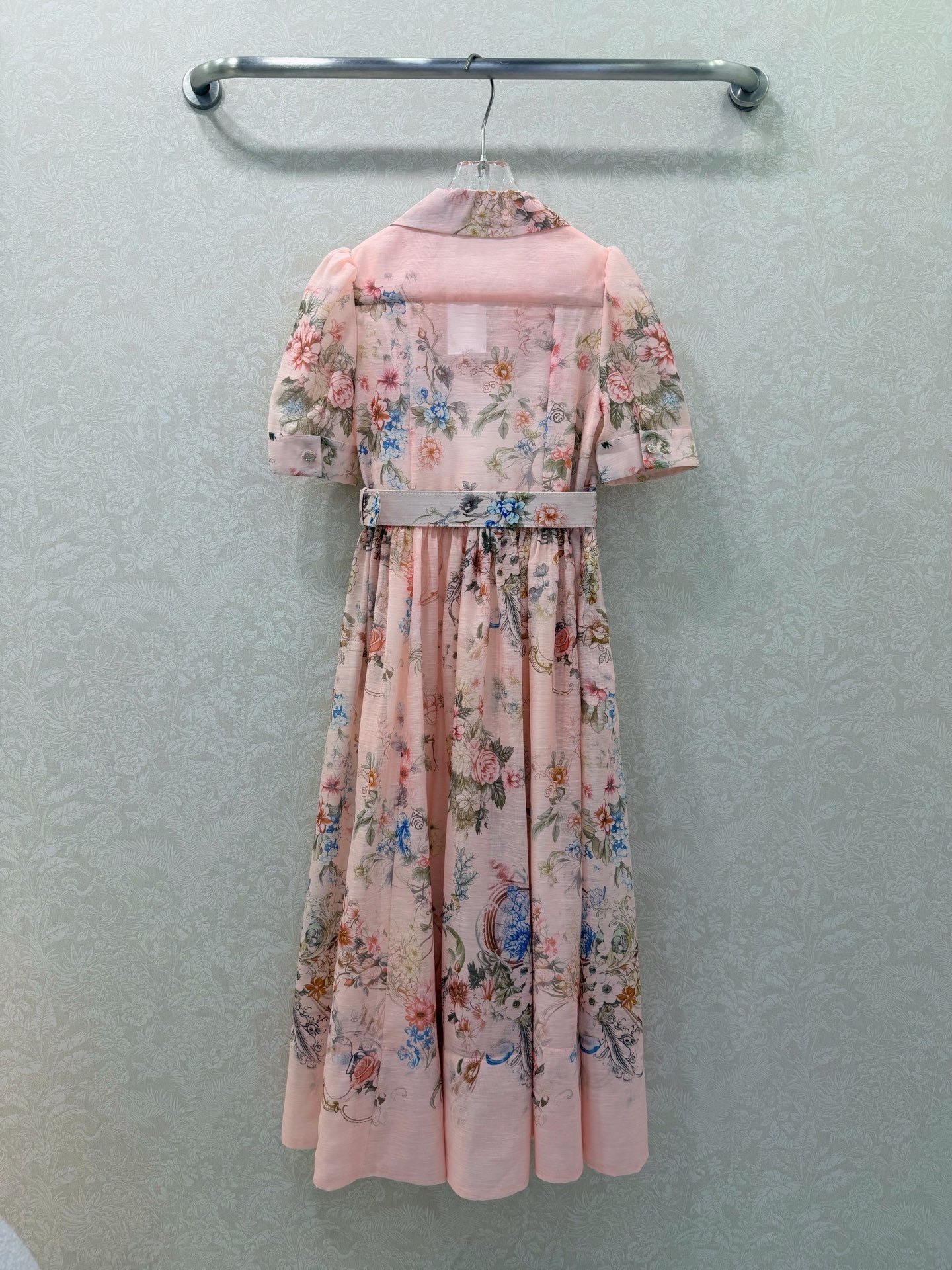 Zimmermann Jude Floral-Print Mini Dress Light Pink Floral Cotton 347292