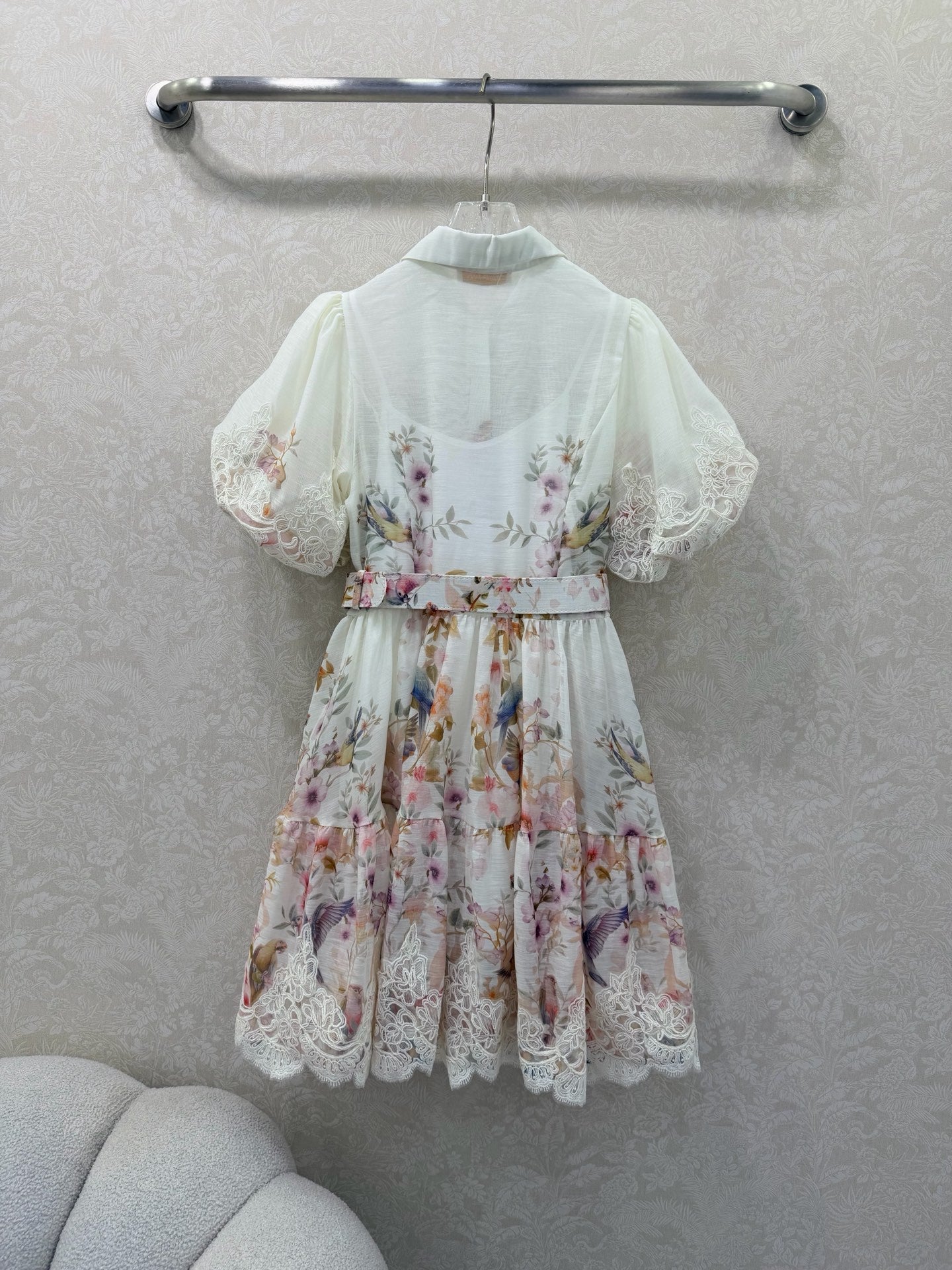 Zimmermann Luminosity Liftoff Flower Dress Morisot Ivory Floral Cotton 347283