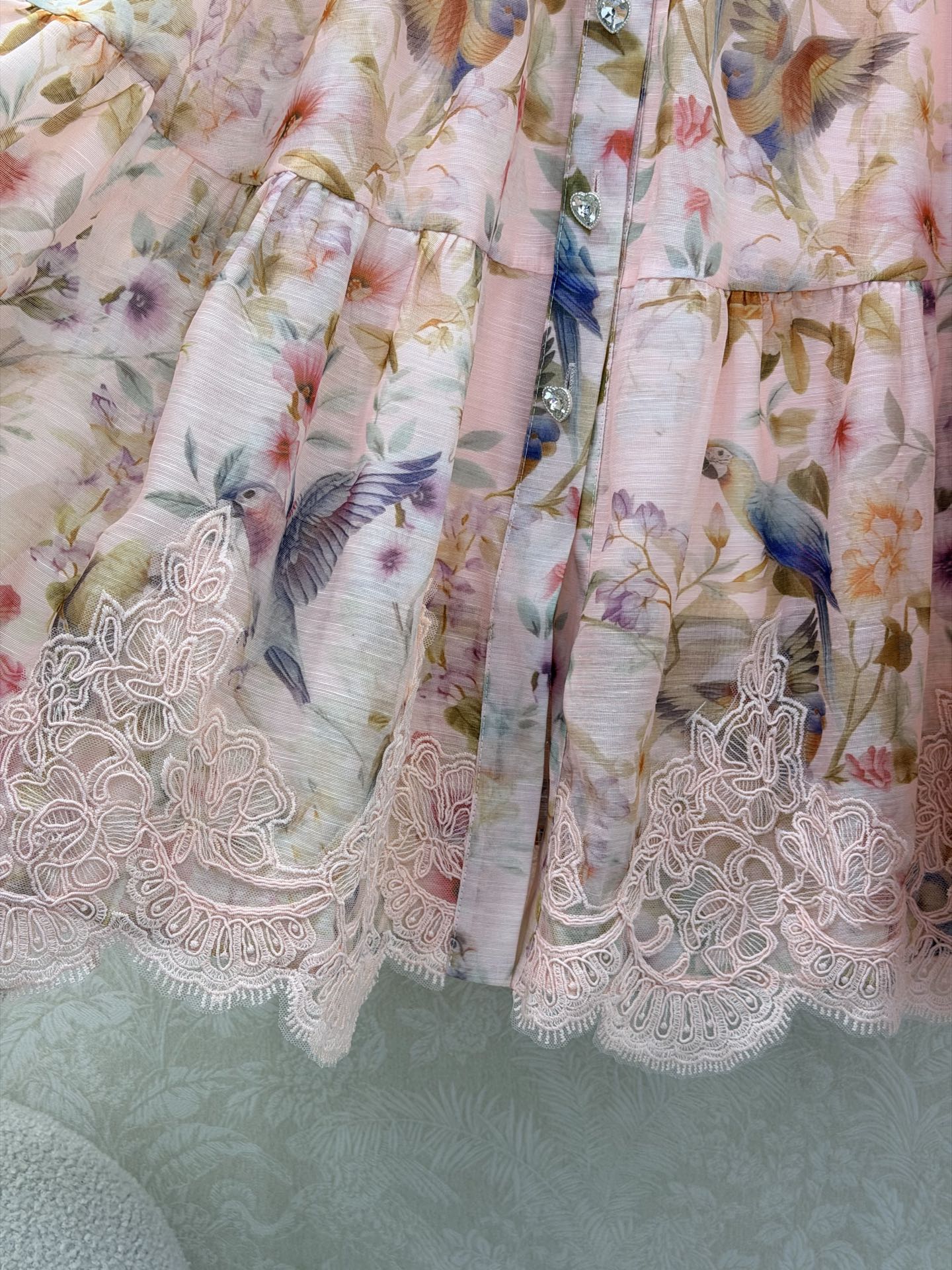 Zimmermann Luminosity Liftoff Flower Dress Morisot Pink Floral Cotton 347282