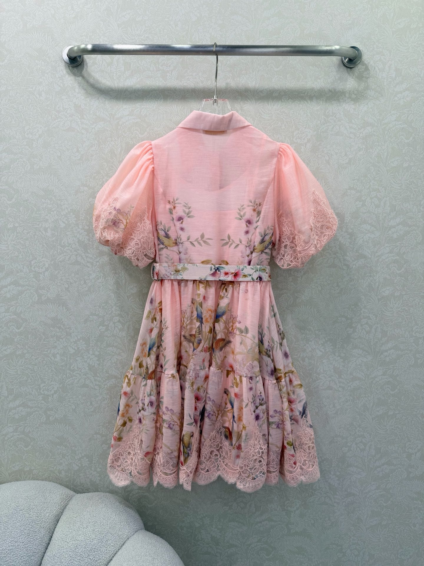 Zimmermann Luminosity Liftoff Flower Dress Morisot Pink Floral Cotton 347282