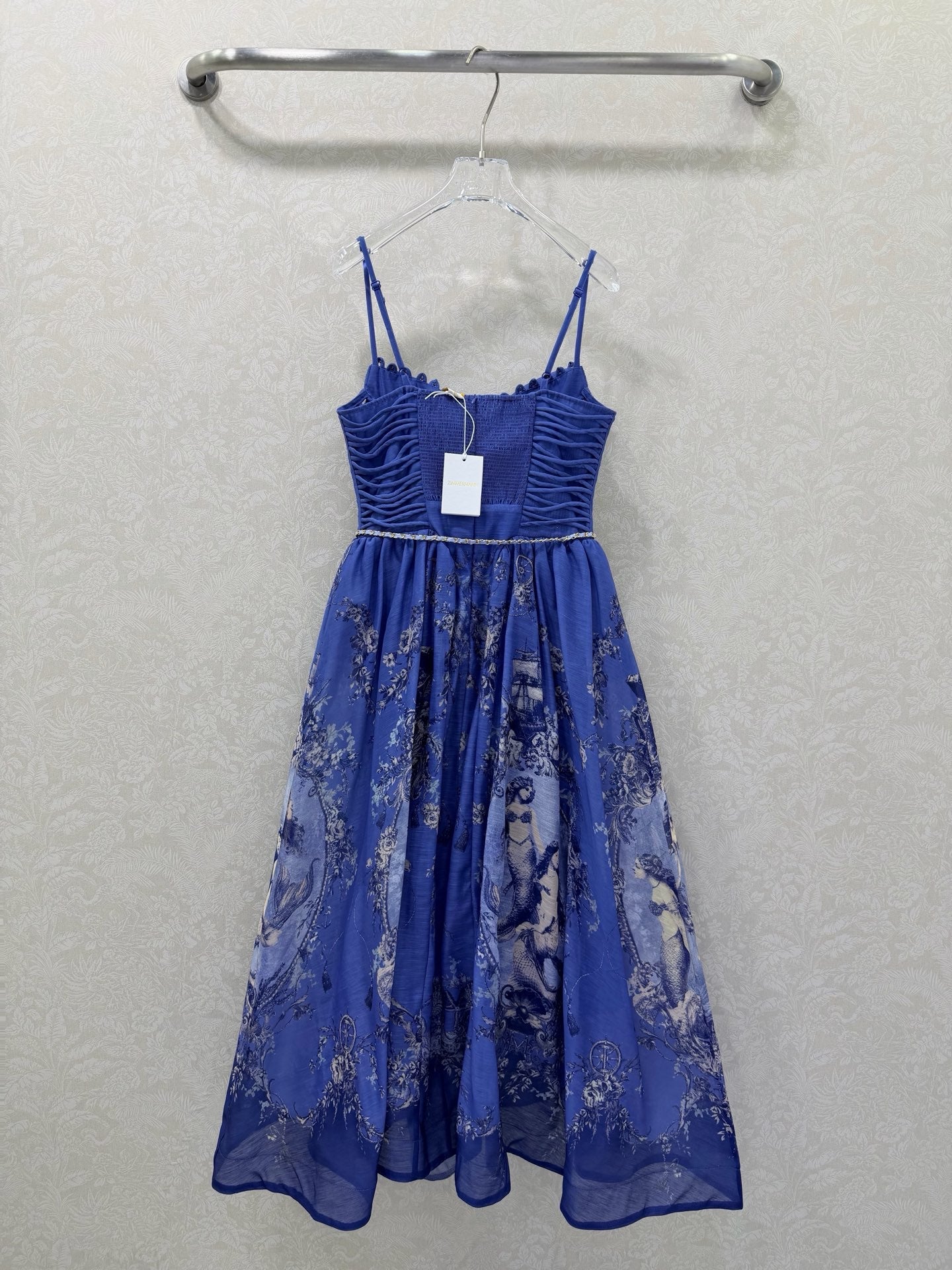 Zimmermann Polly Dress Blue Mermaid Cotton 347240