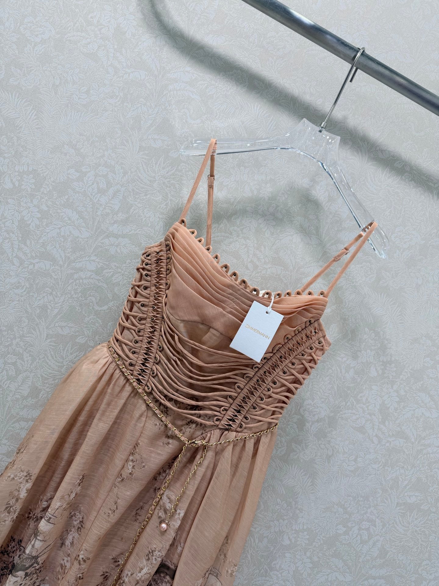 Zimmermann Polly Dress Blush Mermaid Cotton 347239
