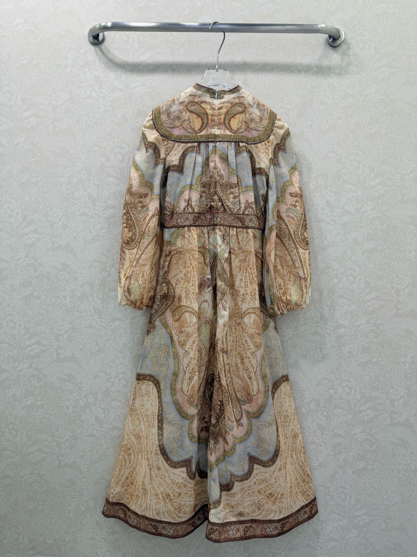 Zimmermann Wanderlust Plunge Midi Dress Tapestry Multi Cotton 347225