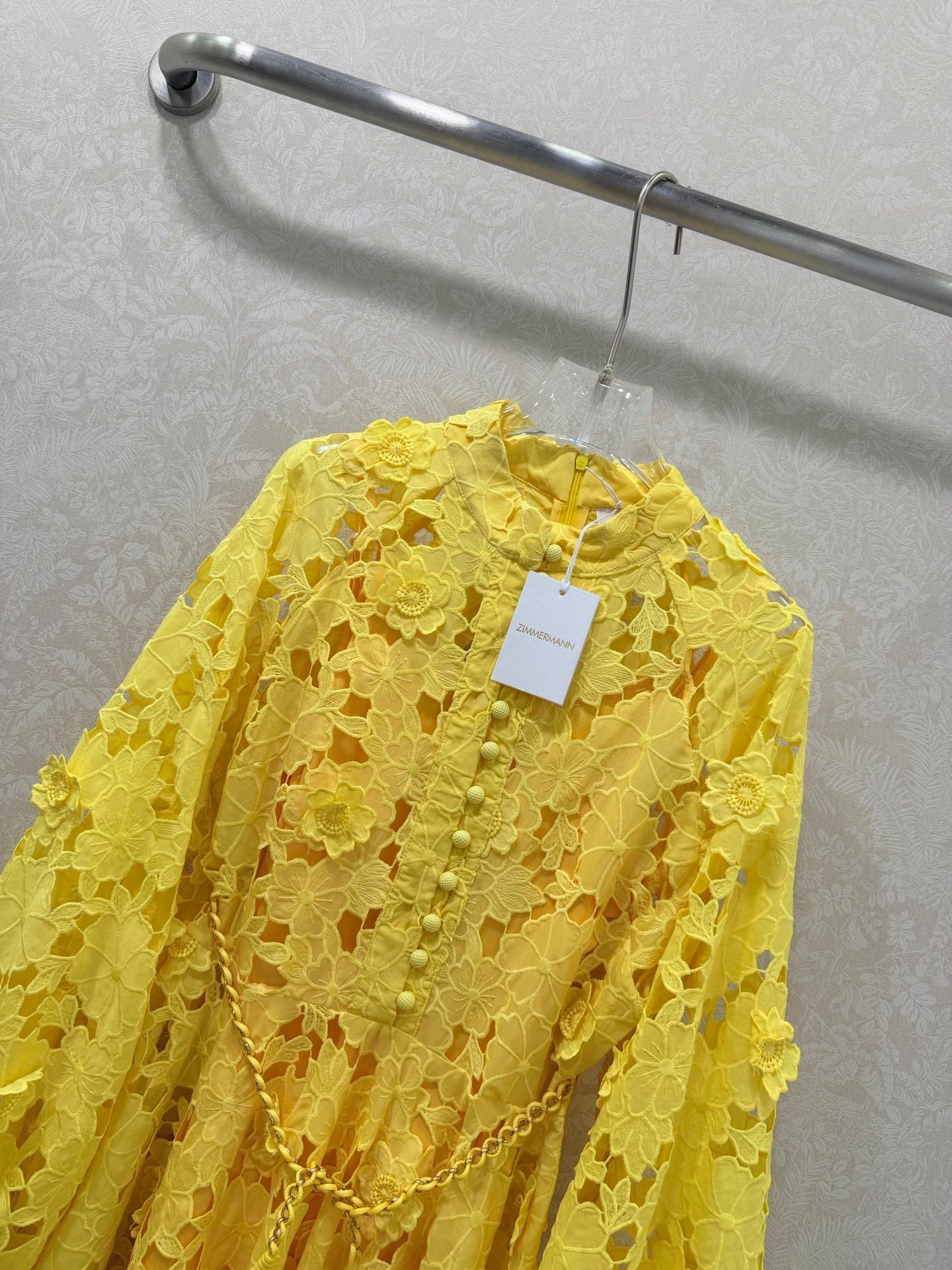 Zimmermann Patience Long Sleeve Dress Sunshine Cotton 347218