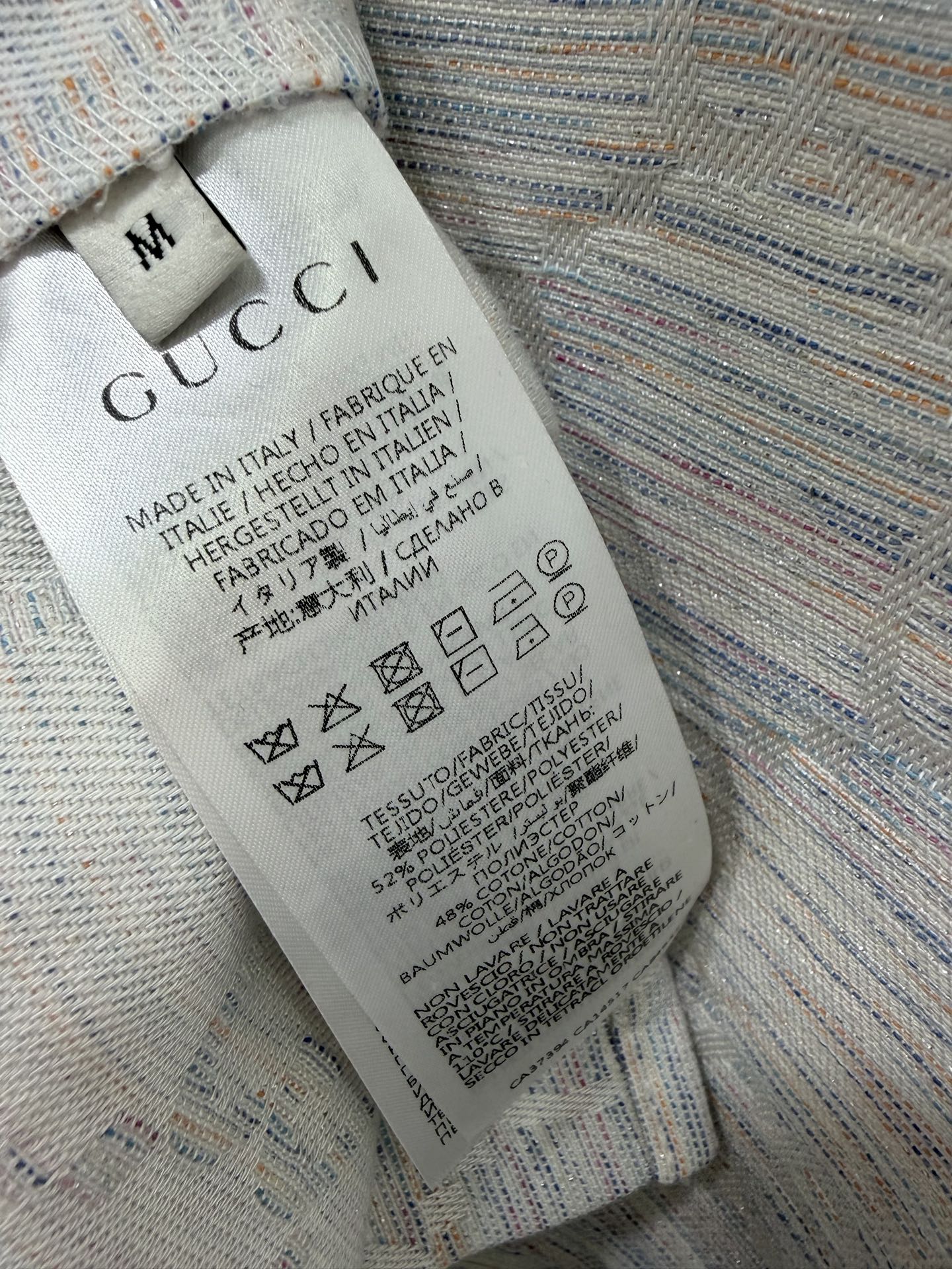 GG Double C Shirt Jacquard Light Grey Cotton Polyeste 353051
