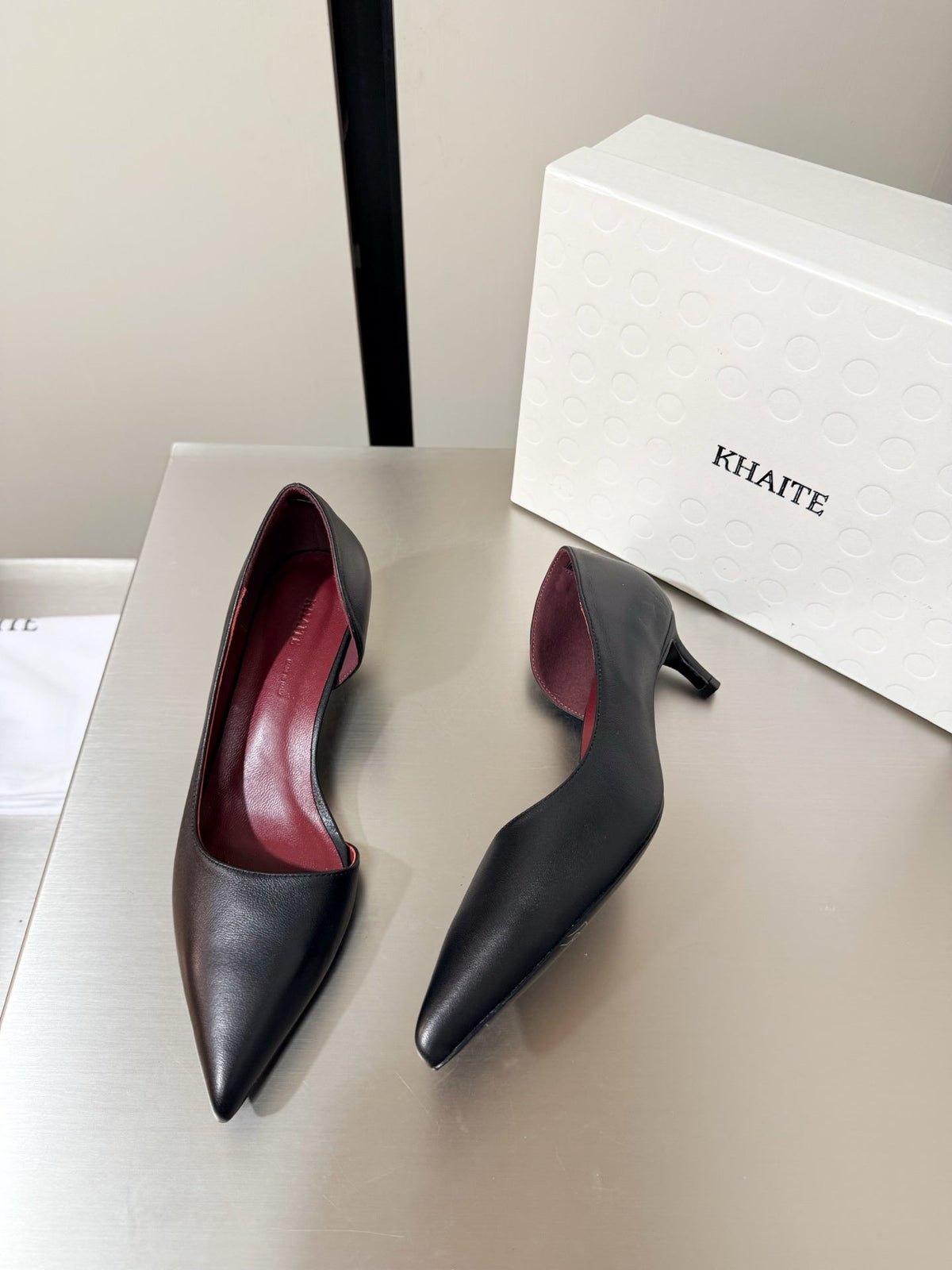 Khaite 26s Jett Pumps 4.5cm Black Leather 784527
