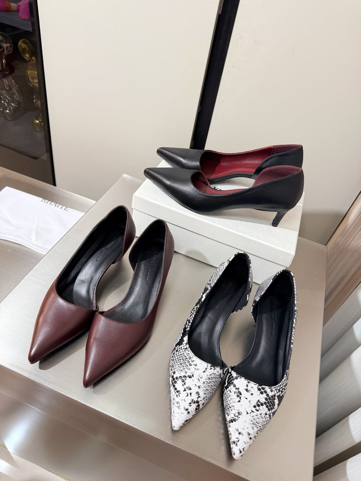 Khaite 26s Jett Pumps 4.5cm Black Leather 784527