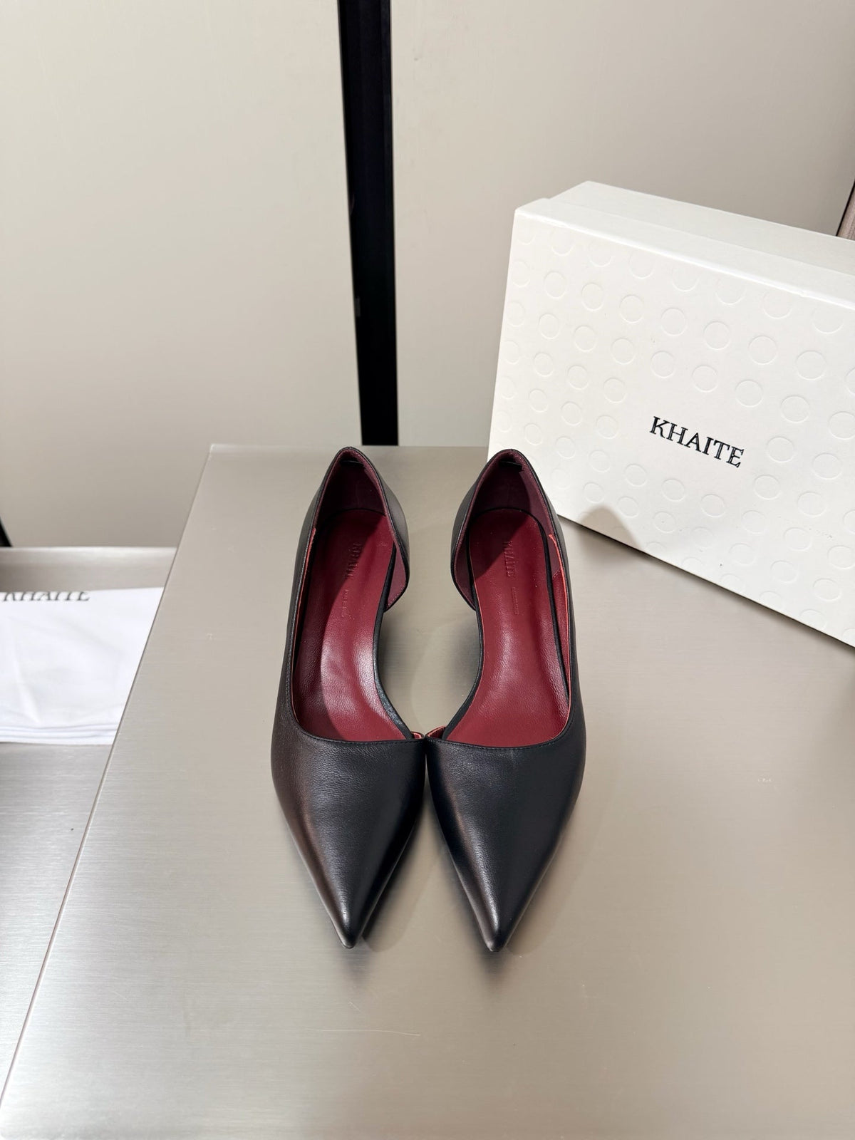 Khaite 26s Jett Pumps 4.5cm Black Leather 784527