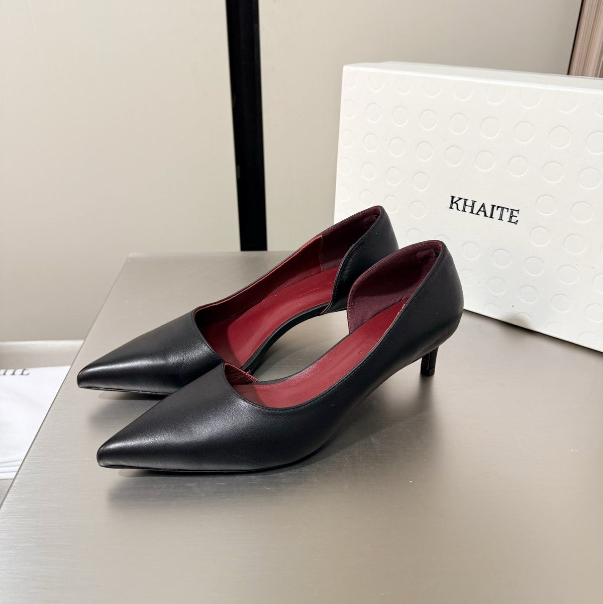 Khaite 26s Jett Pumps 4.5cm Black Leather 784527