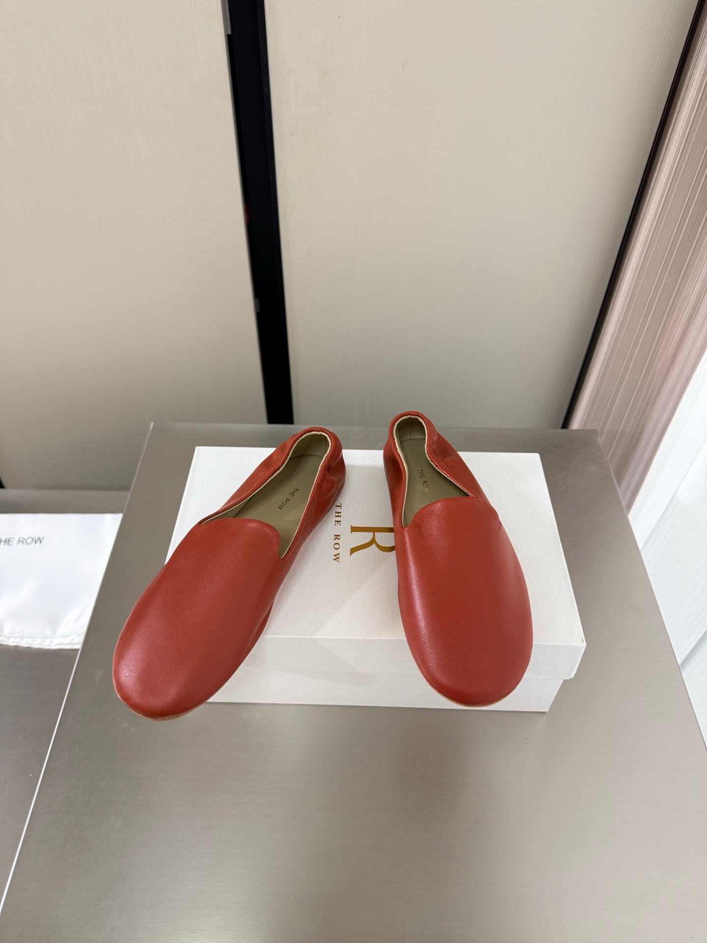The Row Casa Ballet Flat Red Sheepskin 872475