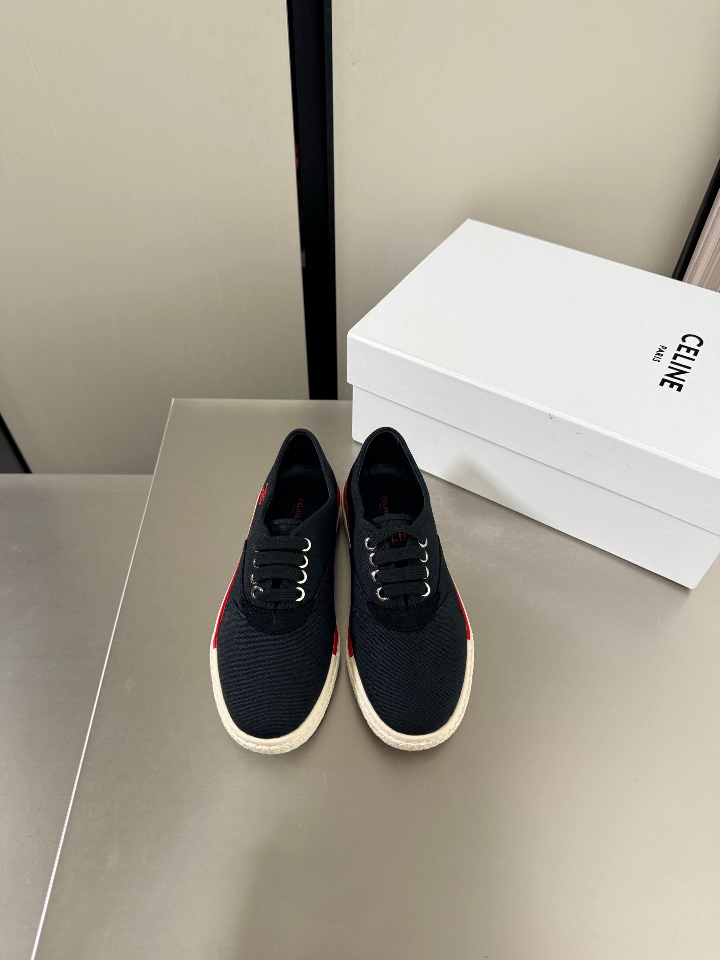 Celin 26s Alan Sneaker Black Canvas And Suede Calfskin 929843