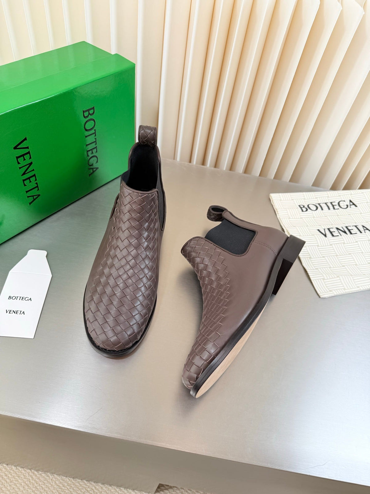 BV 26s Chelsea Boots Brown Intrecciato Leather 194241