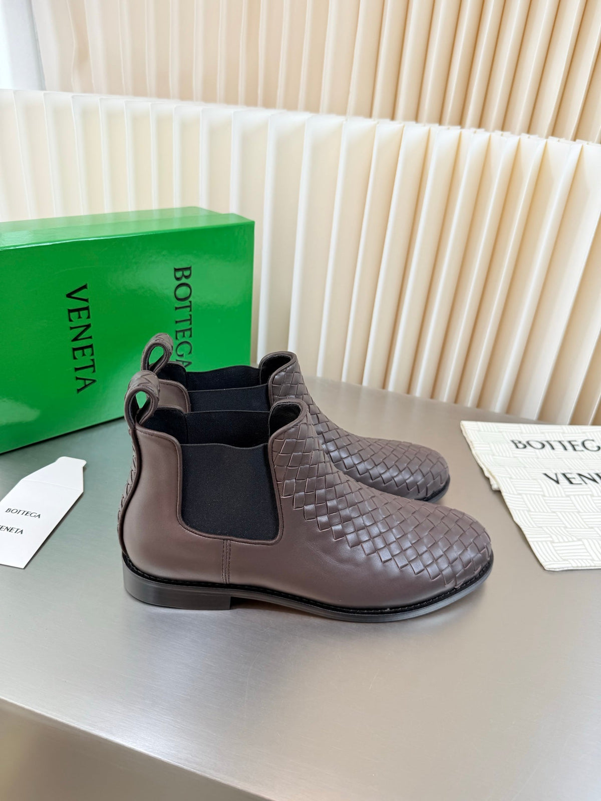 BV 26s Chelsea Boots Brown Intrecciato Leather 194241