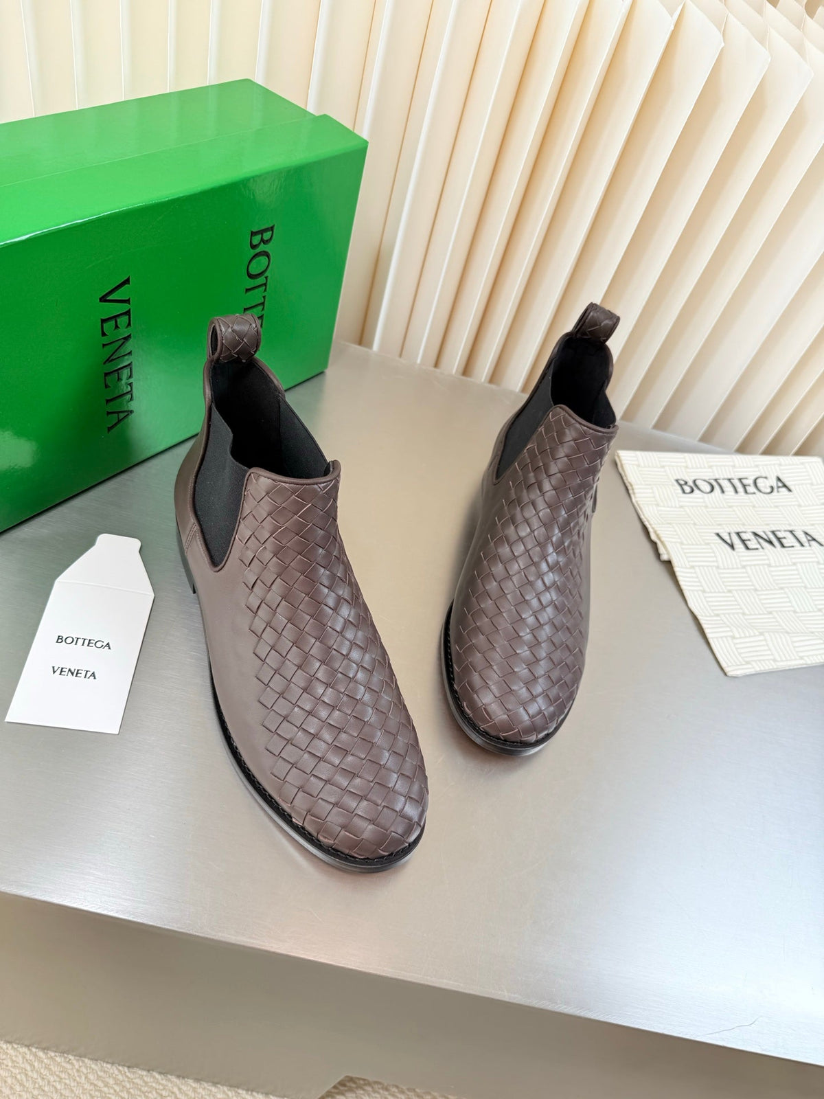 BV 26s Chelsea Boots Brown Intrecciato Leather 194241