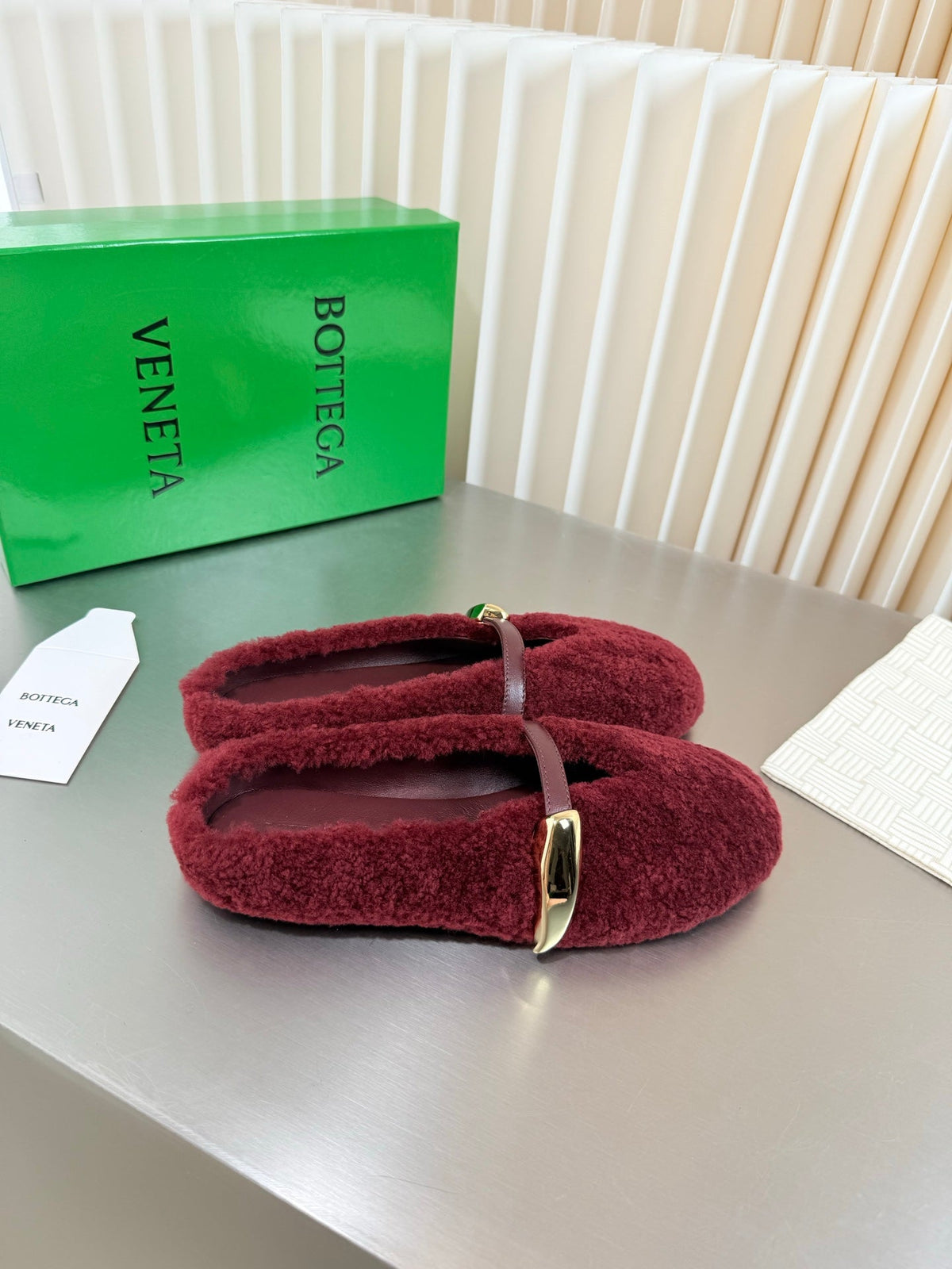 BV 26s Mules Burgundy Shearling 194243