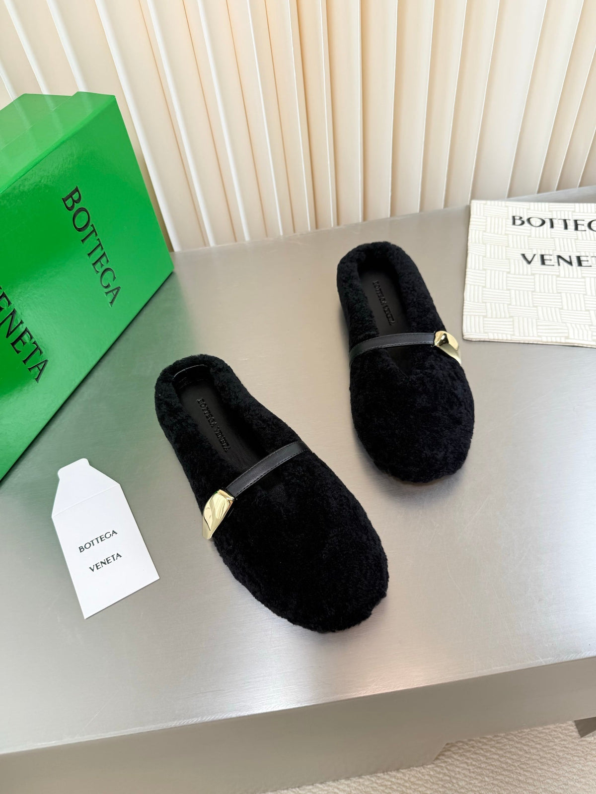 BV 26s Mules Black Shearling 194245