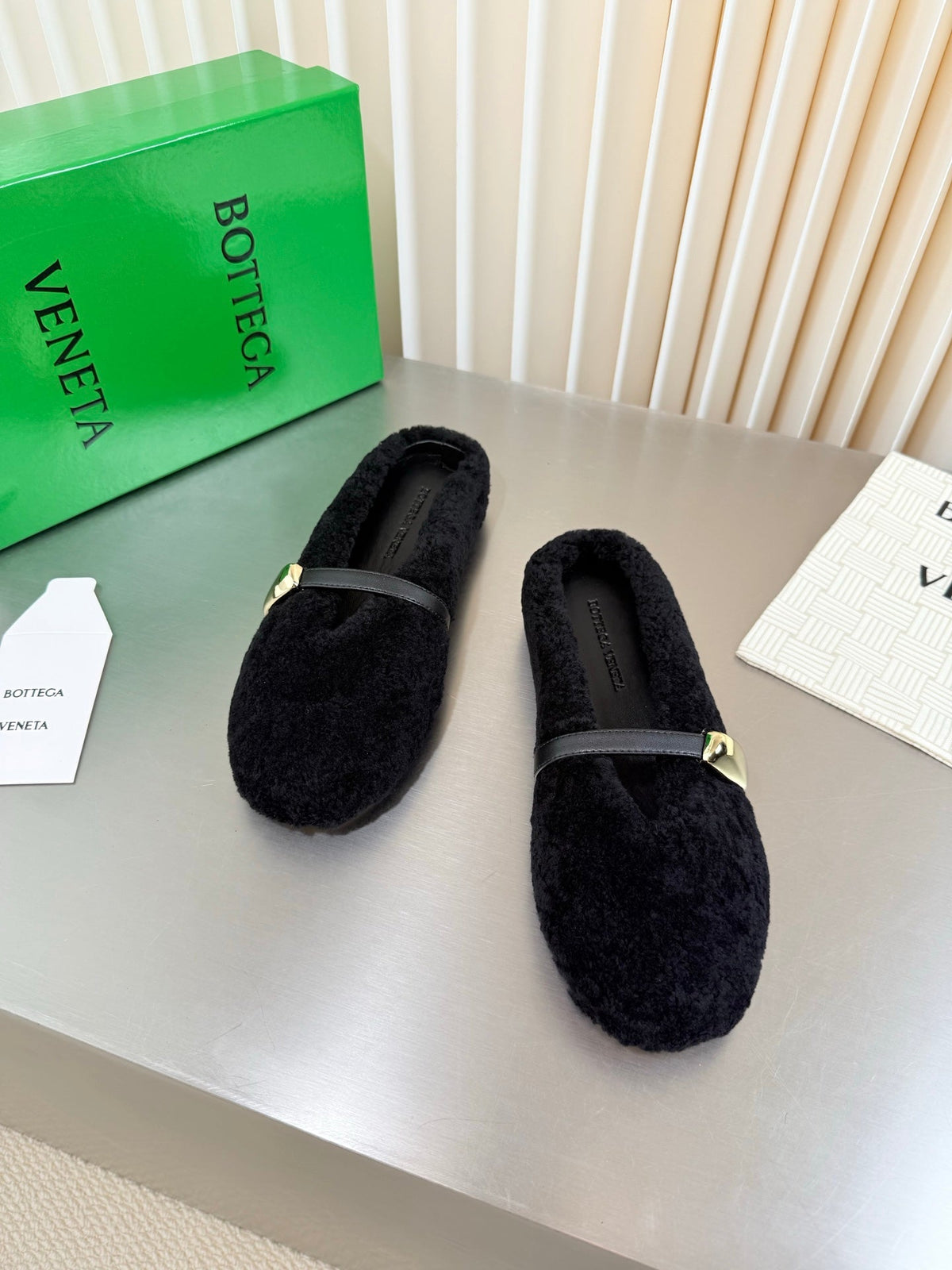BV 26s Mules Black Shearling 194245