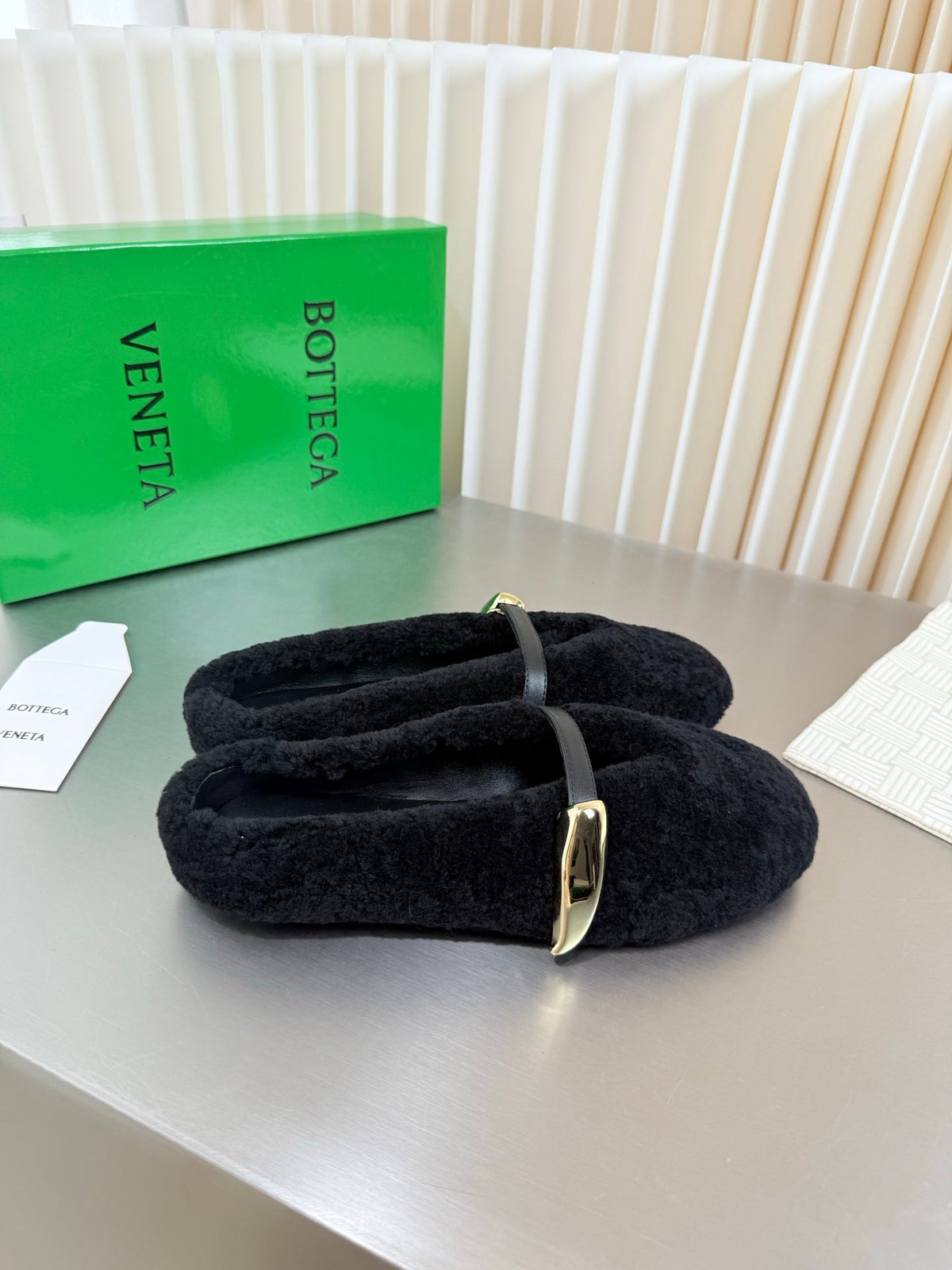 BV 26s Mules Black Shearling 194245