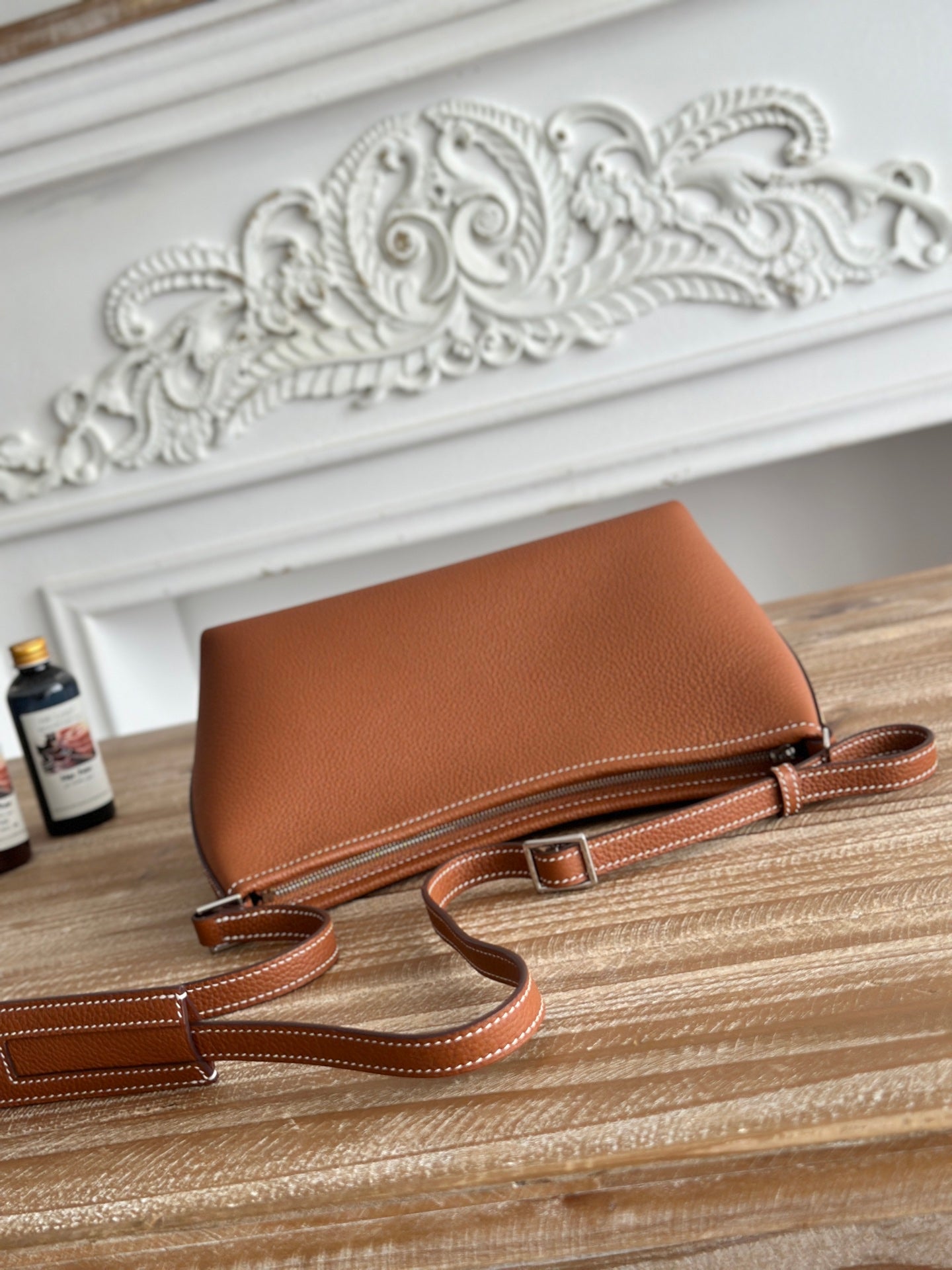 HM Berlingot Shoulder Bag Brown Epsom Leather 270327