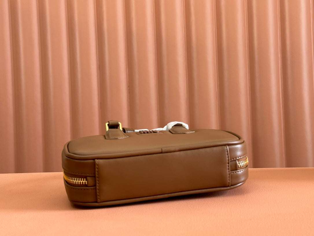 Miu Miu 19 Arcadie Brown leather bag Briarwood 239709