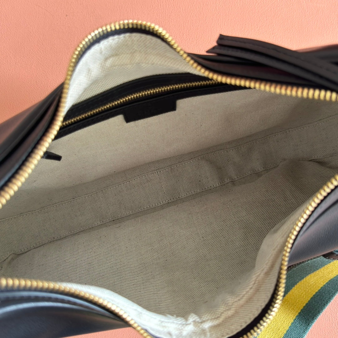 Gucci Attache Large Shoulder Bag 35cm Black Leather