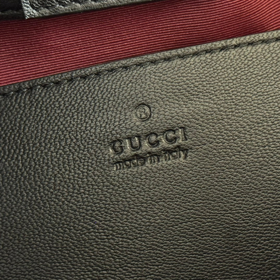 Gucci GG Marmont Small Tote Bag Black Quilted Leather