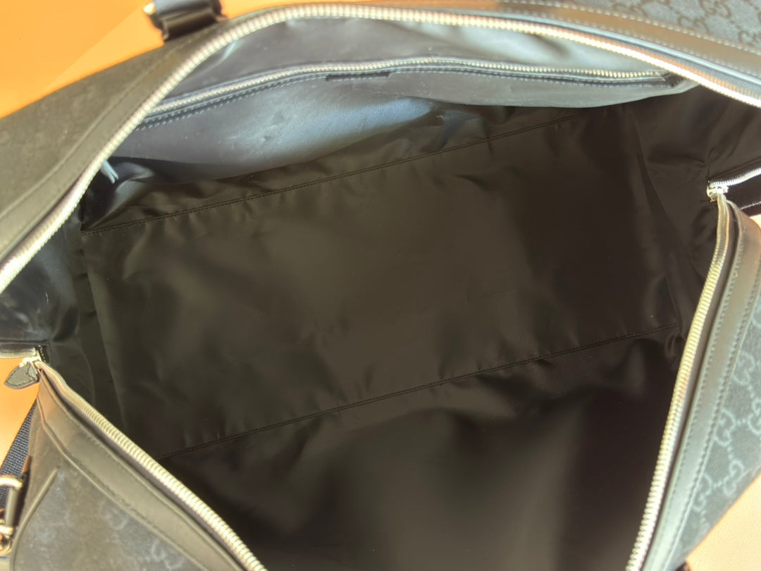GG FW25 Monogram Large Duffle Bag Black Fabric