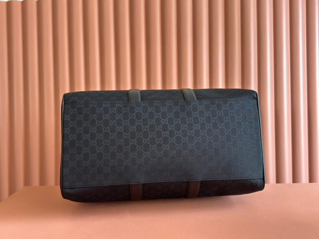 GG FW25 Monogram Large Duffle Bag Black Fabric