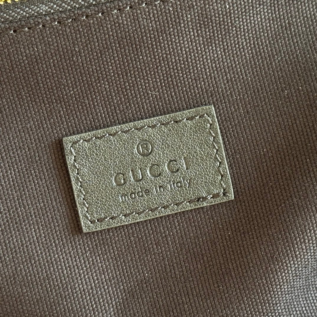 GG Padlock Handbag 26cm Black GG Pattern Leather