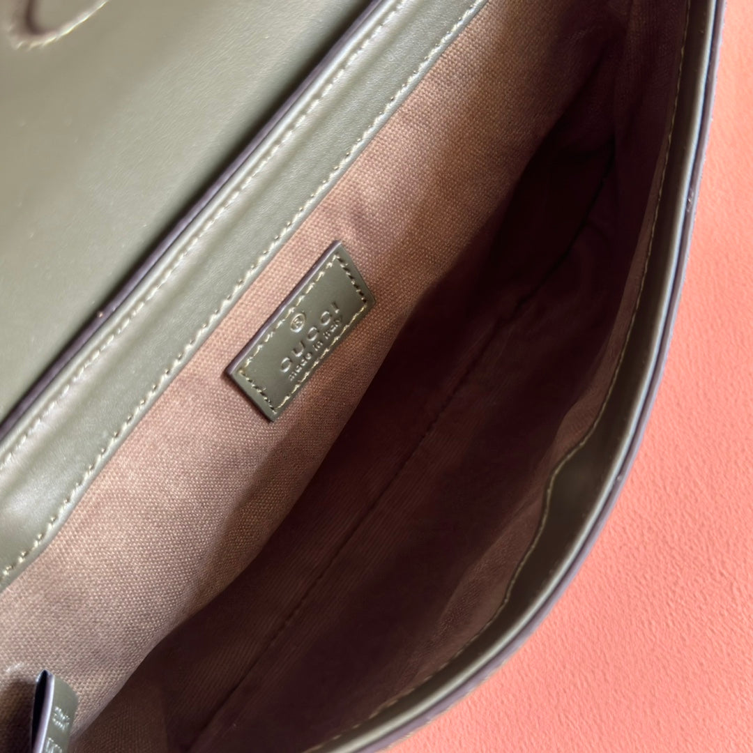 GG Monogram Small Belt Bag Forest Green Fabric