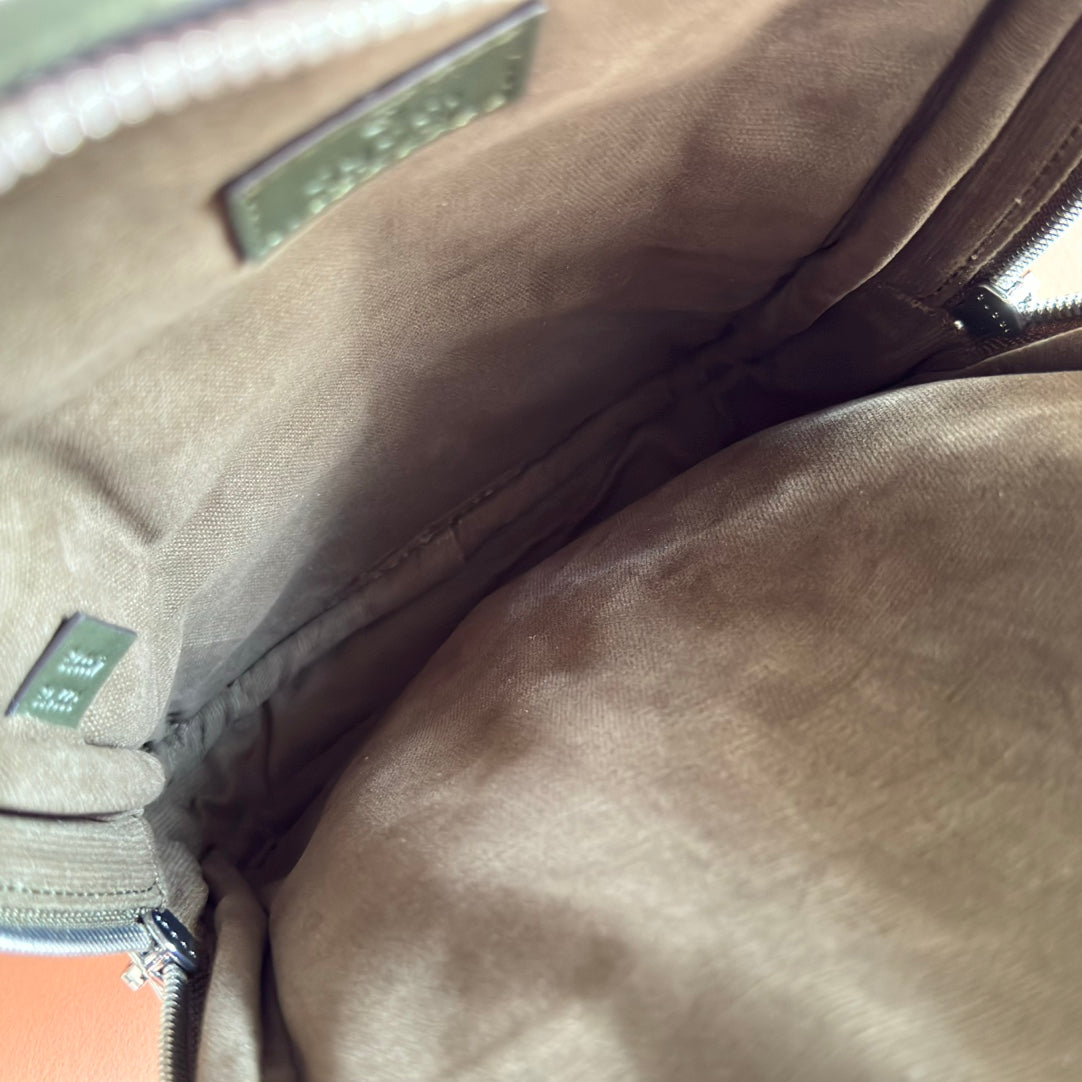 GG Monogram Small Slingbag Forest Green Fabric