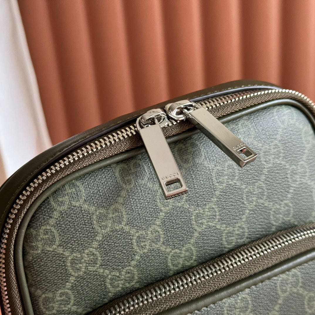 GG Monogram Small Slingbag Forest Green Fabric